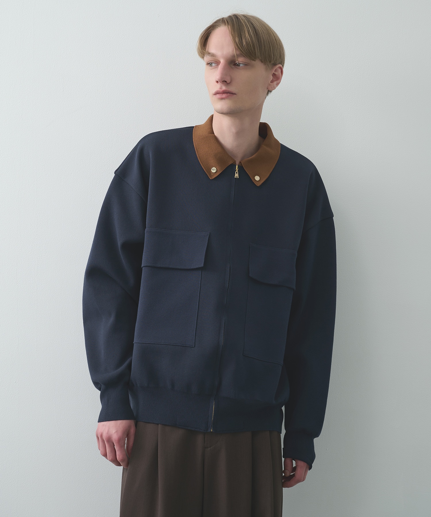 別注 BIG POCKET ZIP UP KNIT JACKET CULLNI