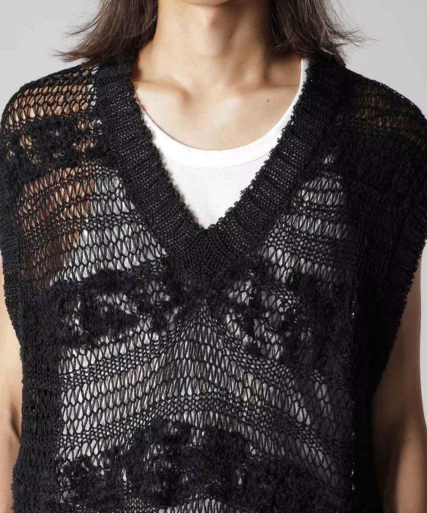 ボーダー切り替えV ベスト Yohji Yamamoto