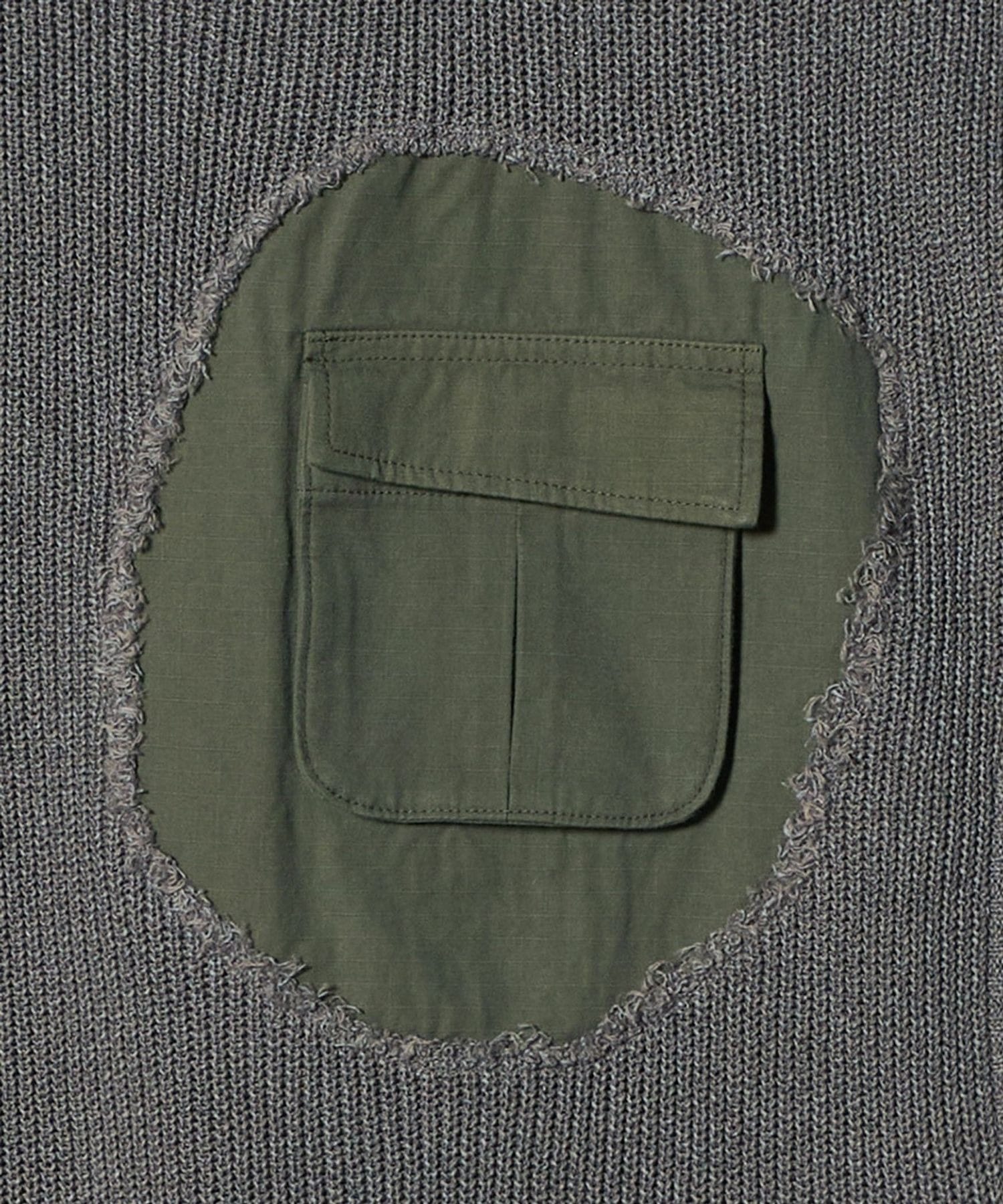 Destroyed Knit Vest KHOKI