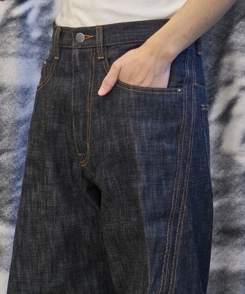 3D TWISTED WIDE LEG JEANS NVRFRGT