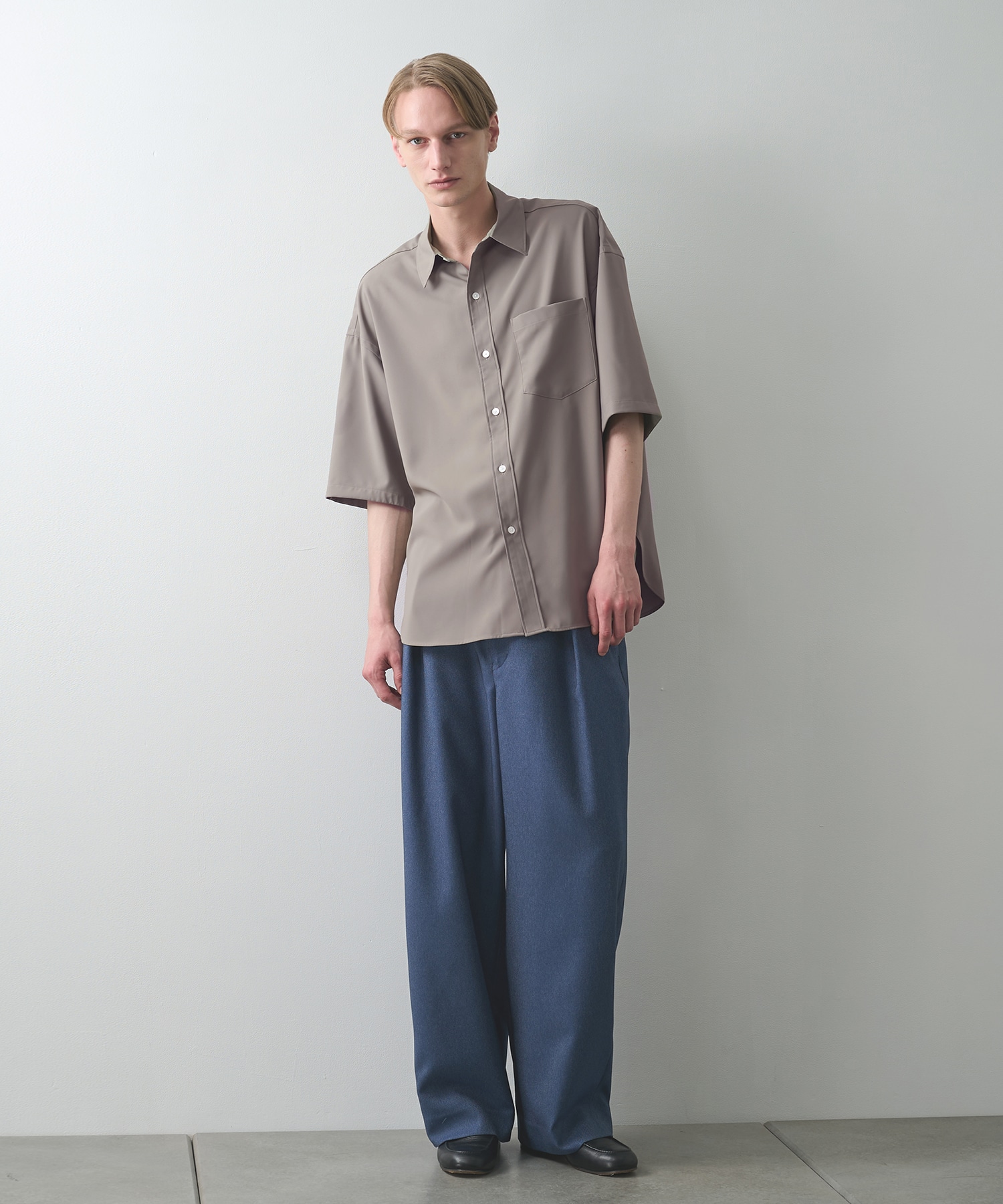 Faux Denim Tuck Wide Pant CULLNI