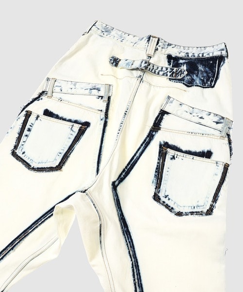 DOCKING BLEACH DENIM PANTS JUNYA WATANABE MAN