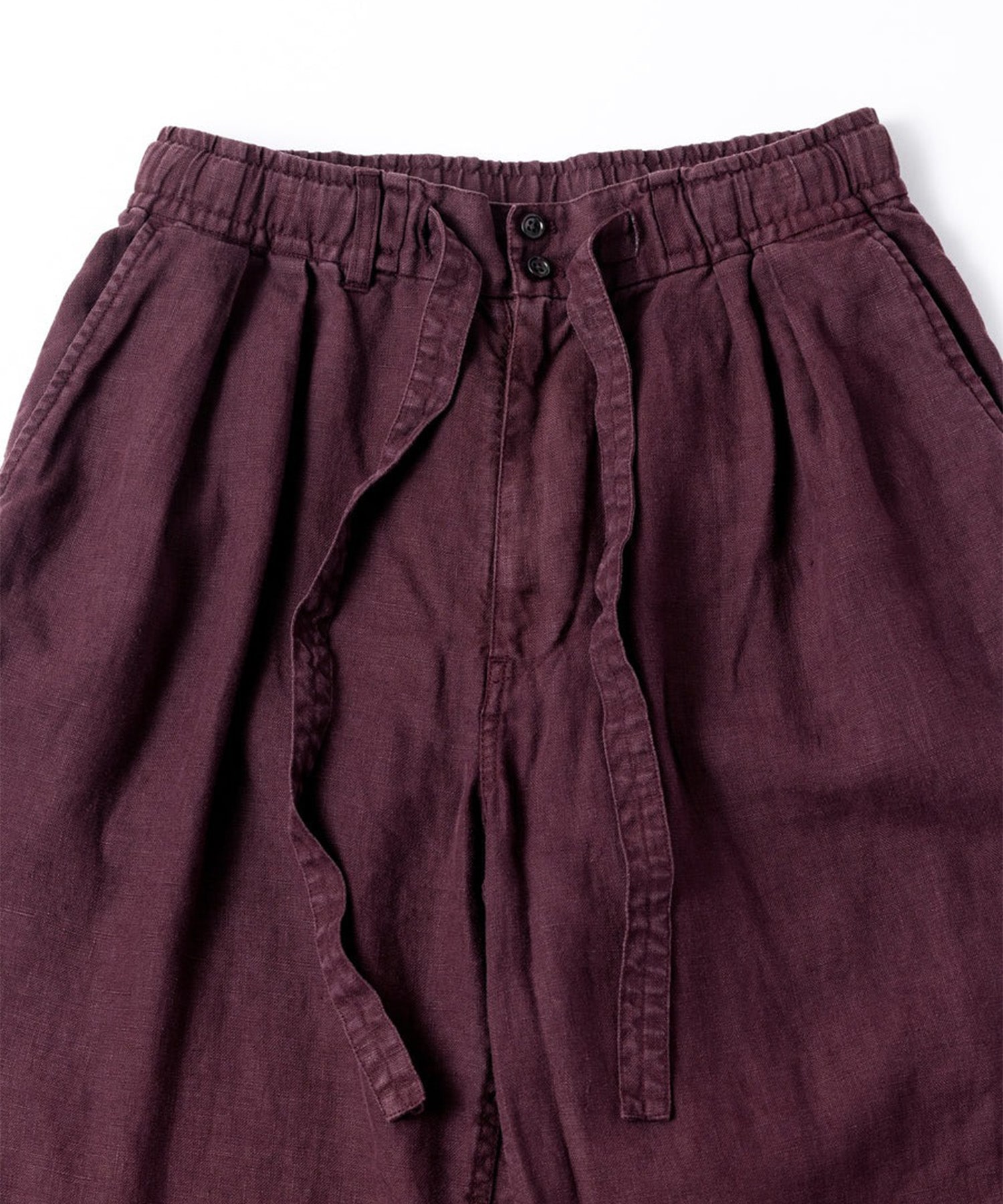 SULFUR DYED LINEN WIDE EASY PANTS ANACHRONORM