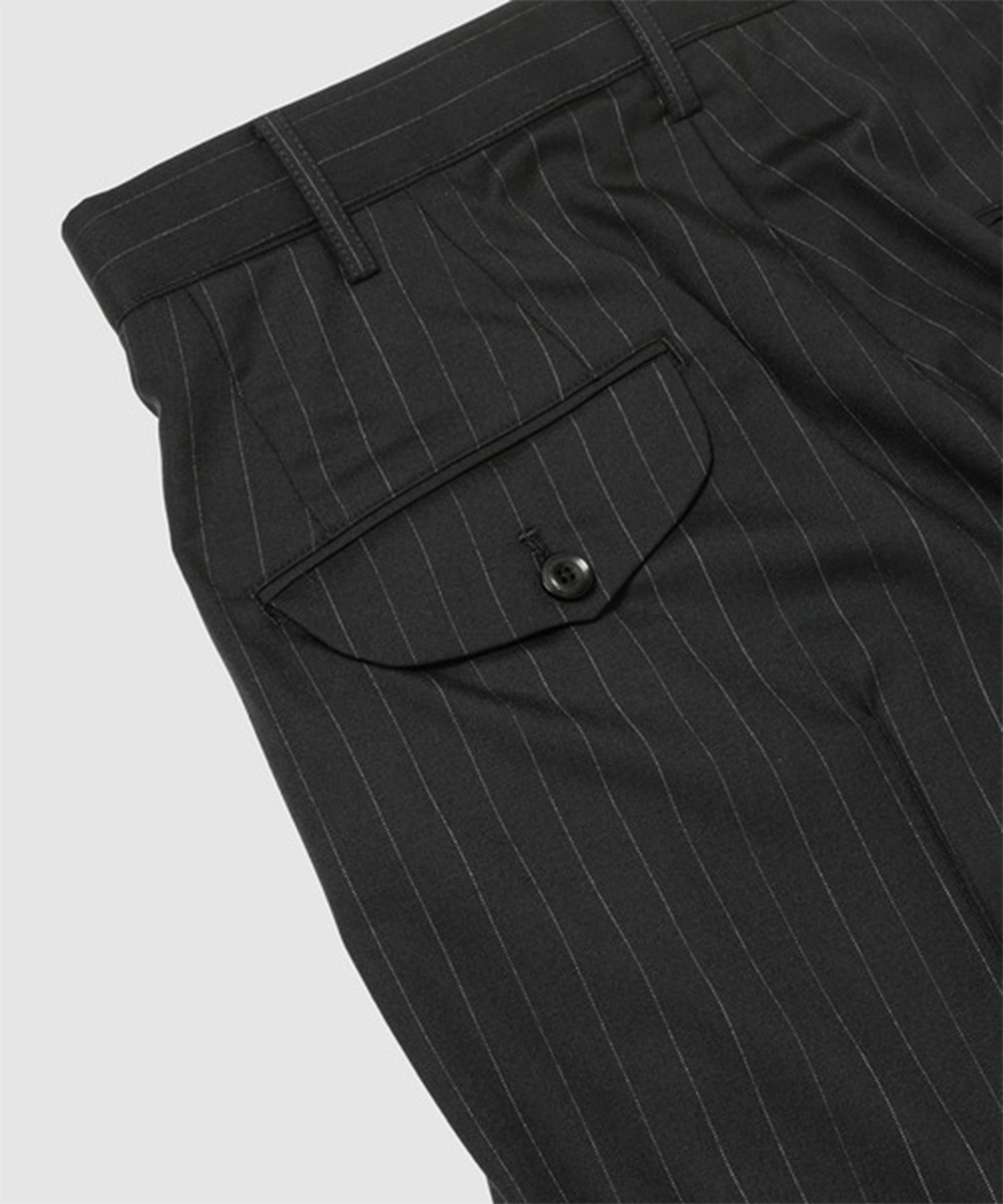 Pleated Stripe Summer Wool Pants KHOKI