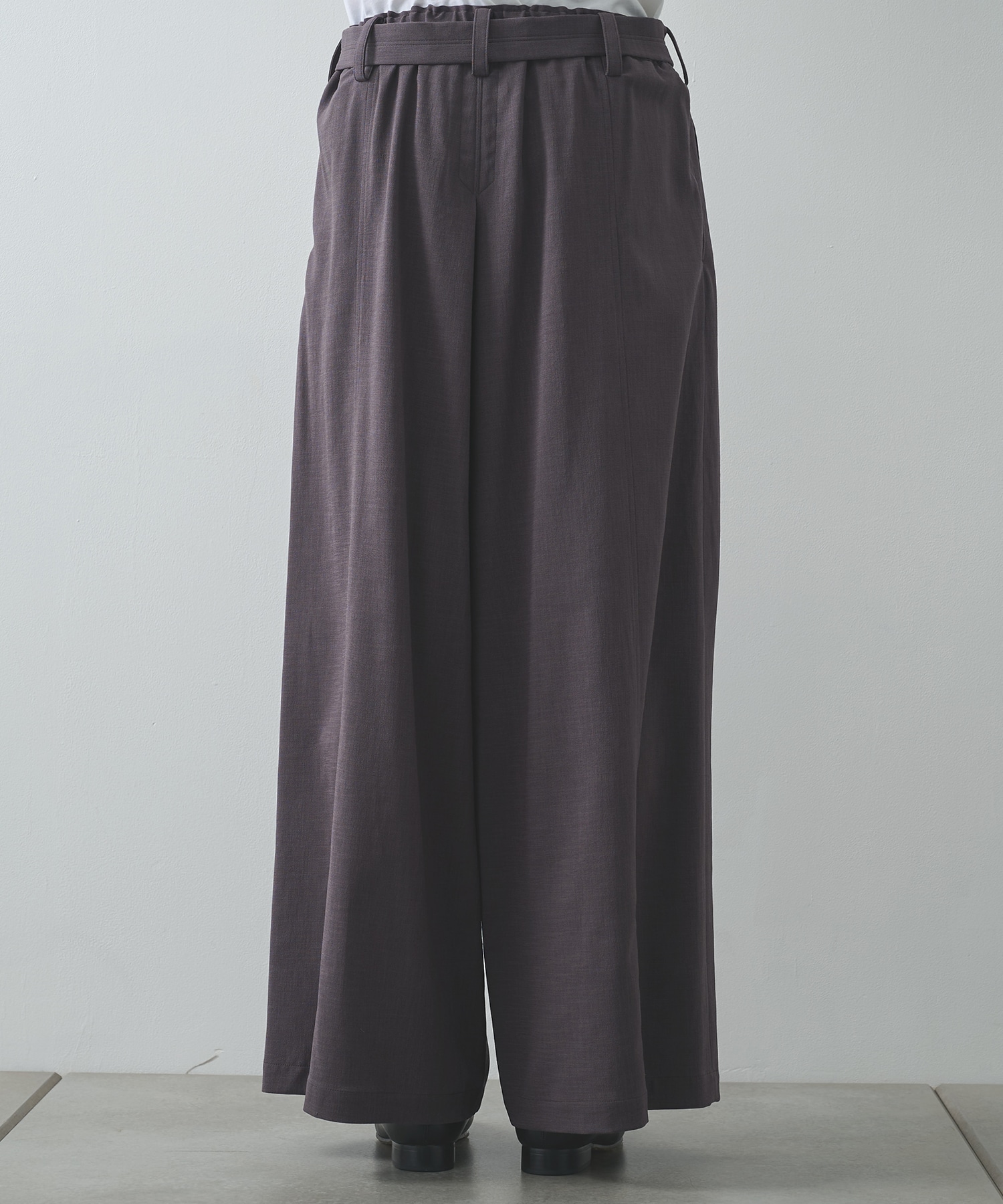 別注 Belted Wide Flare Pants UJOH HOMME