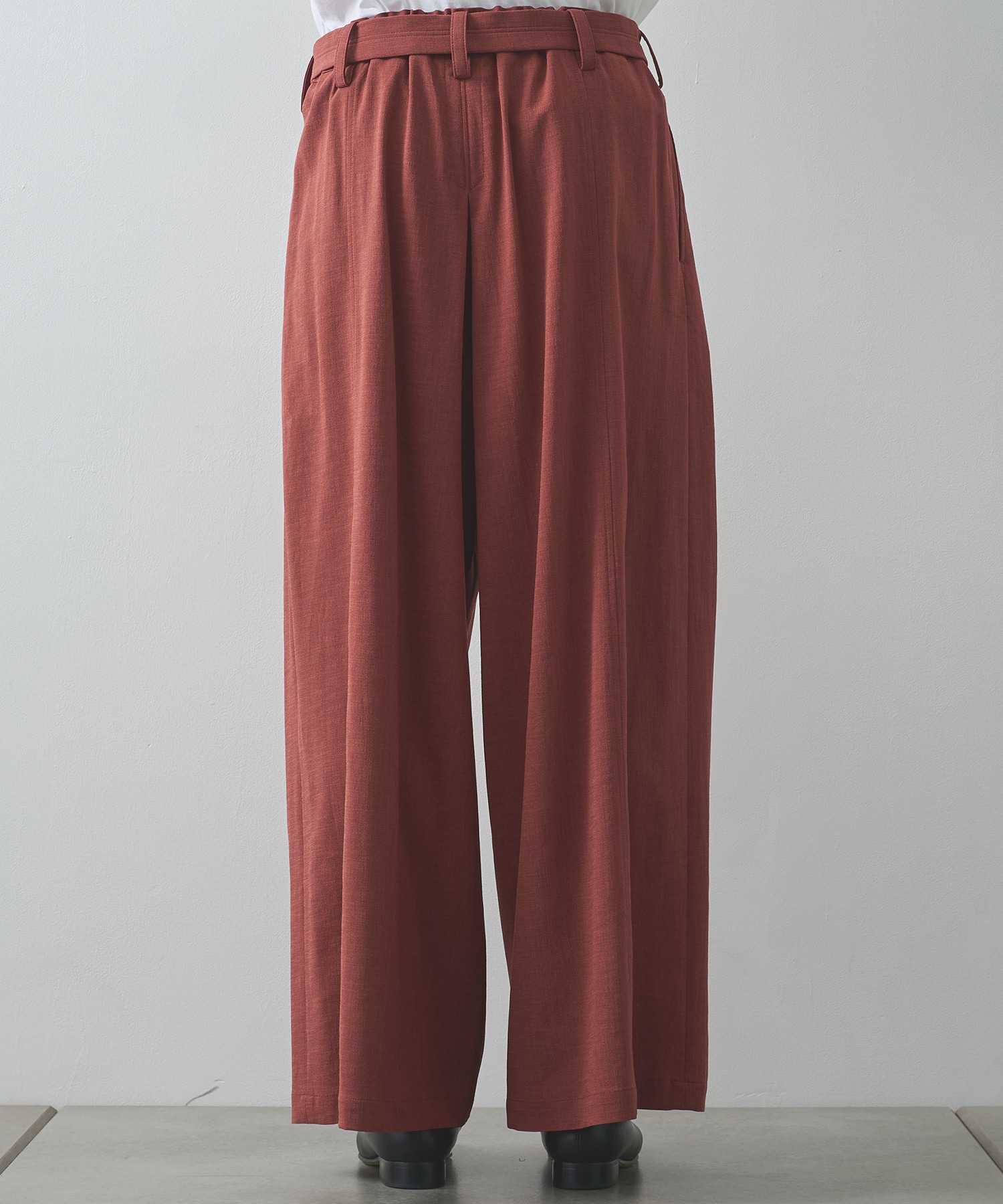 別注 Belted Wide Flare Pants UJOH HOMME