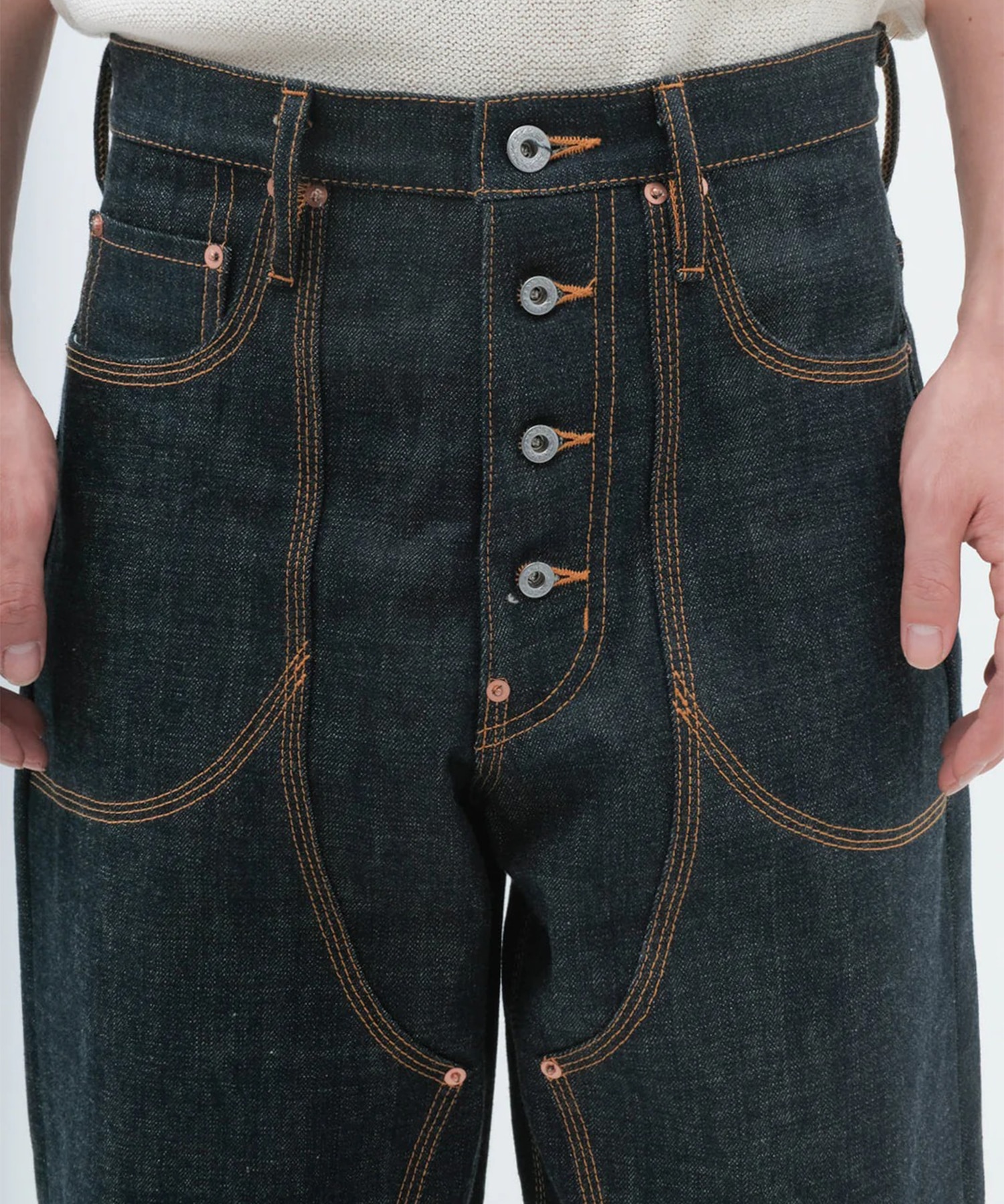 CLASSIC DENIM PANTS DOUBLE KNEE SUGARHILL