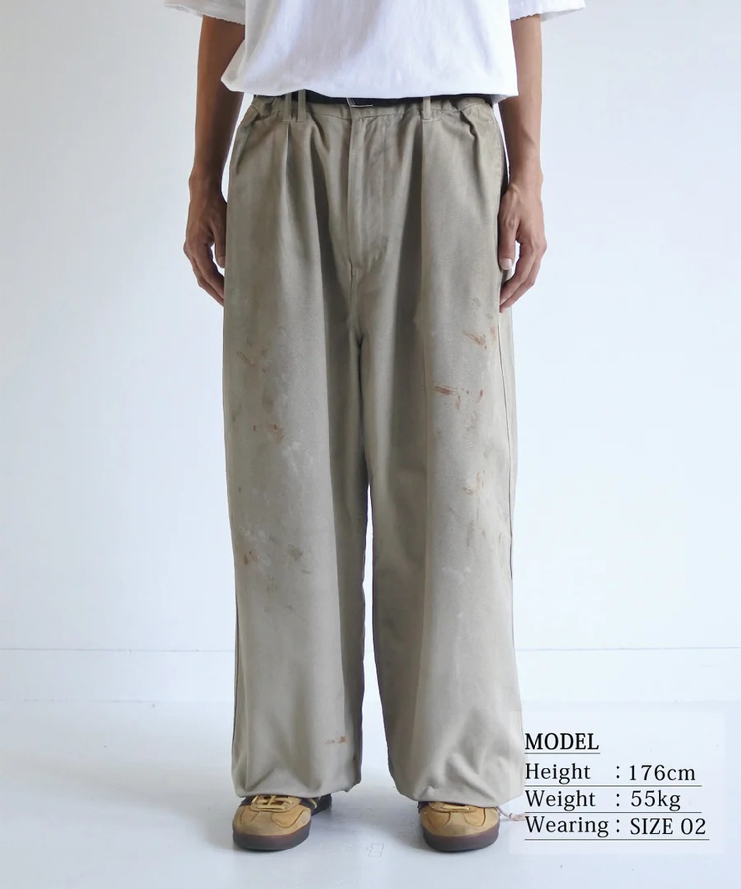 DIRTWORK WIDE CHINO TROUSERS ANACHRONORM