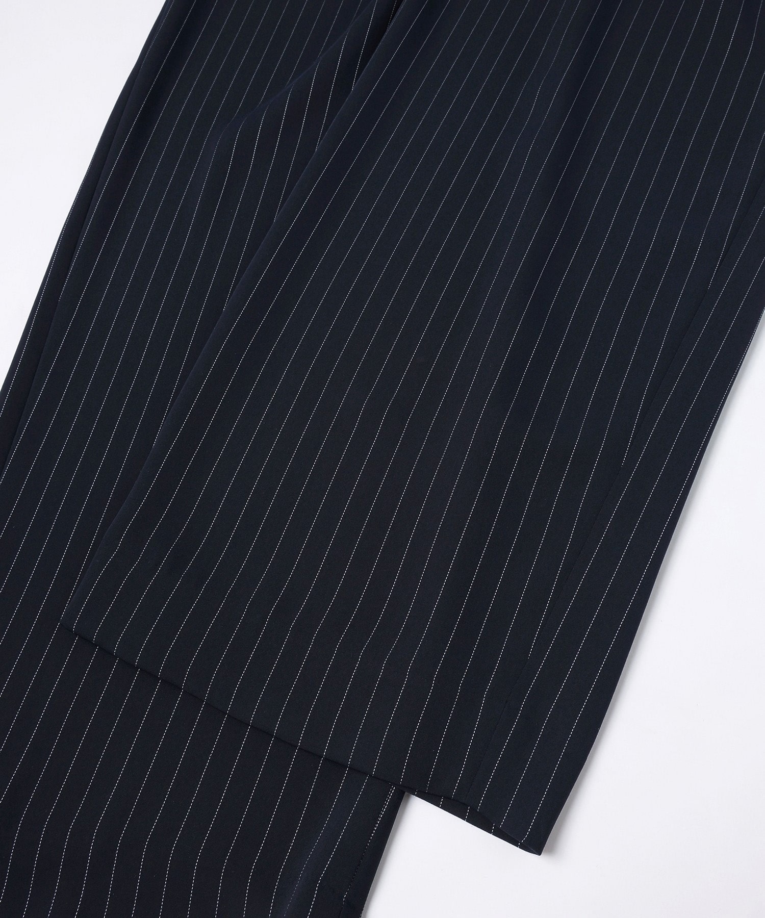 Stripe Double Cloth Tuck Wide Pant CULLNI