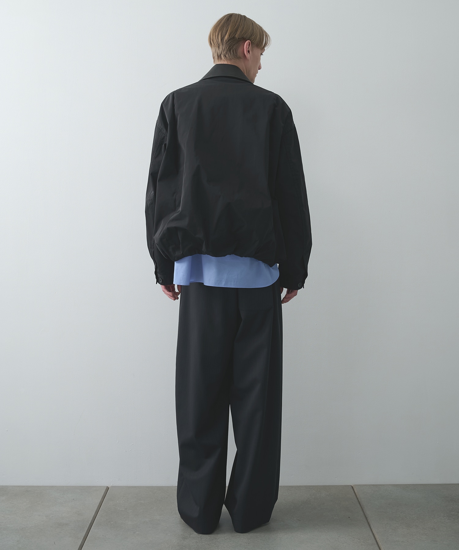 Leather collar Balloon Blouson STUDIOUS