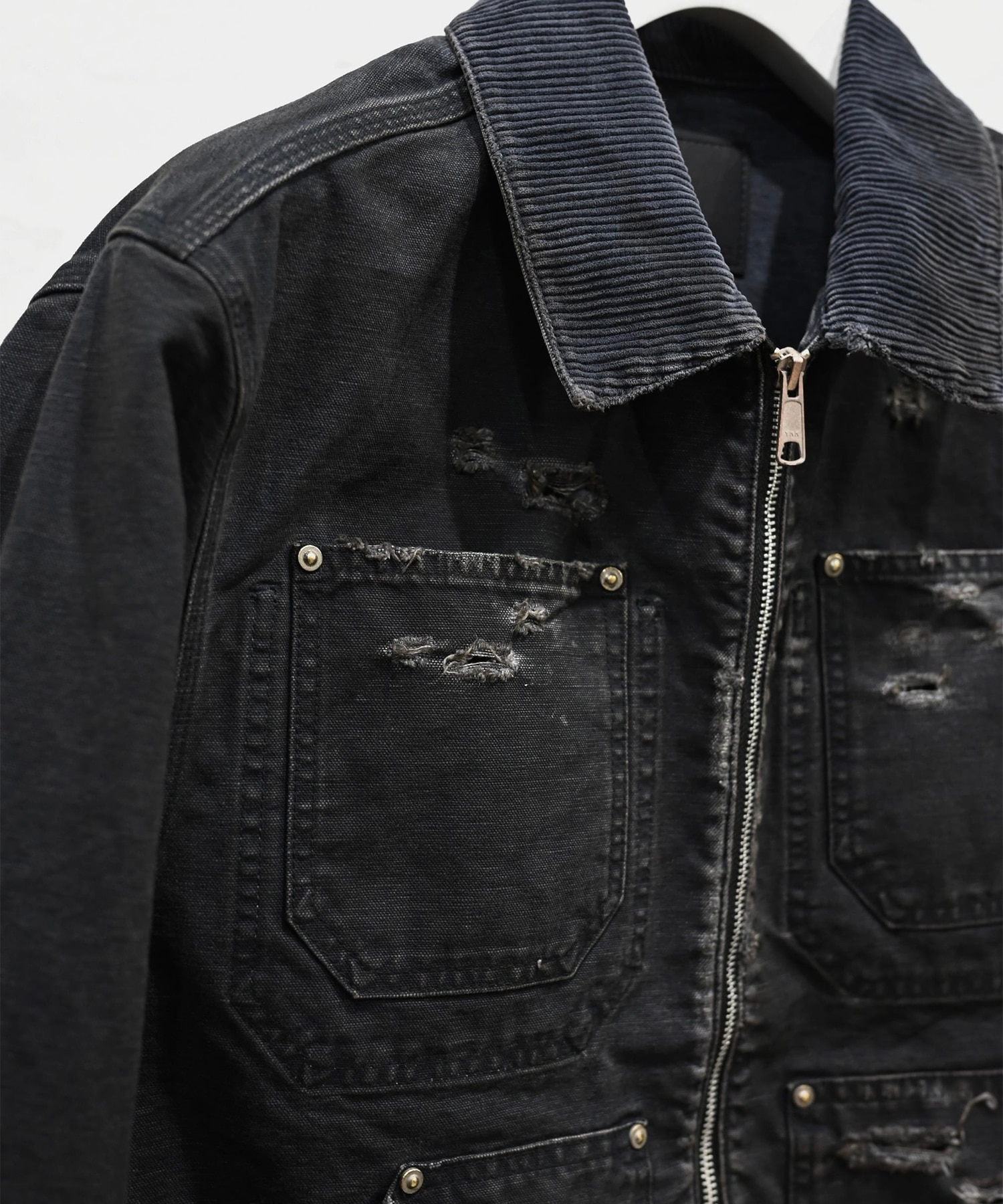 Distressed Work Jacket MIYAGIHIDETAKA