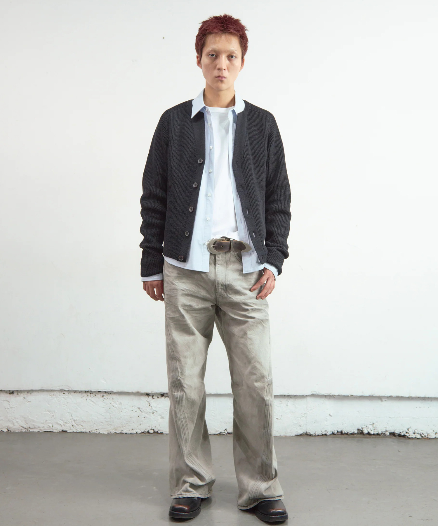 RIBBED CARDIGAN NVRFRGT