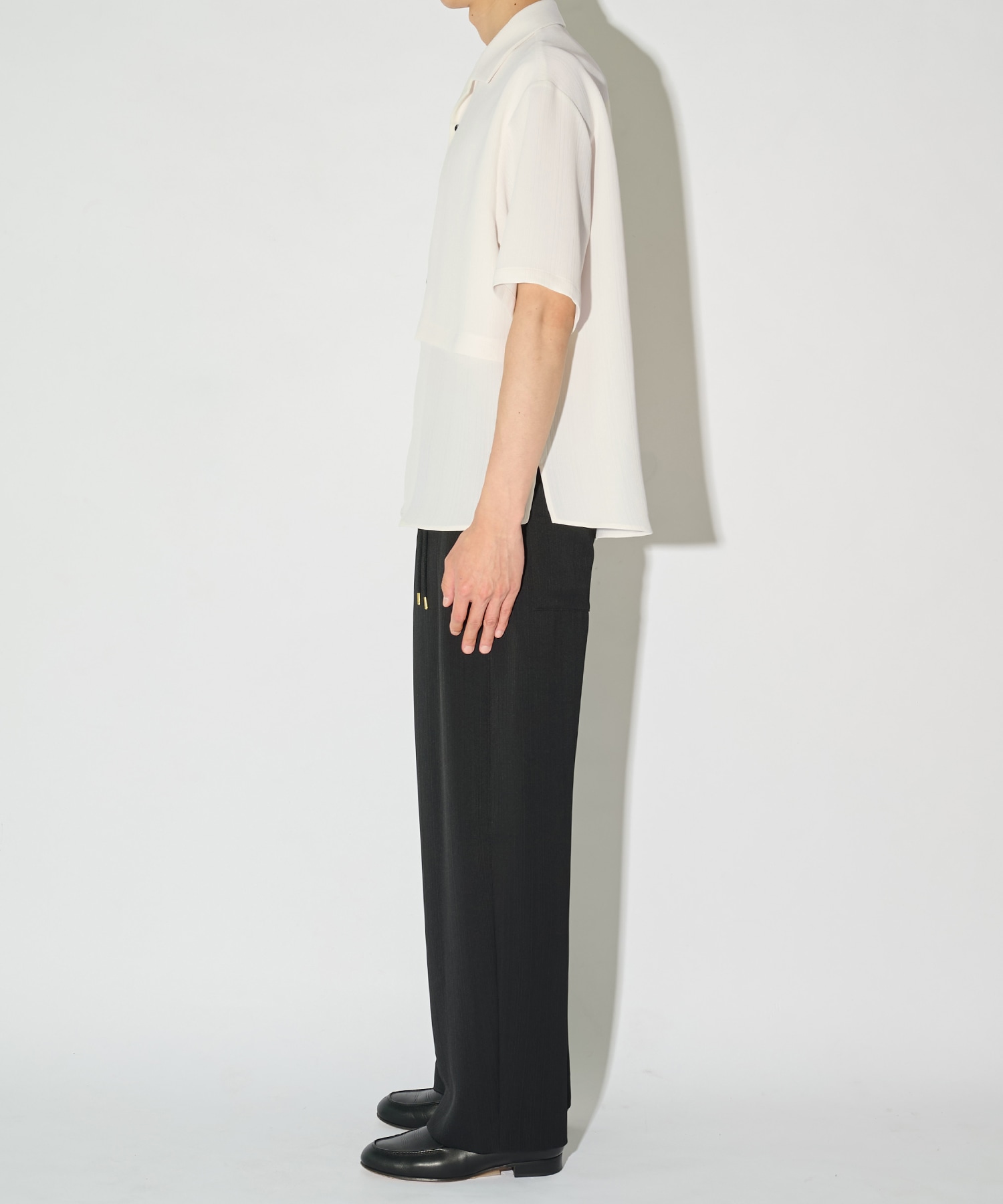 別注 Cord pique Asymmetrical Short Sleeve Shirt CULLNI