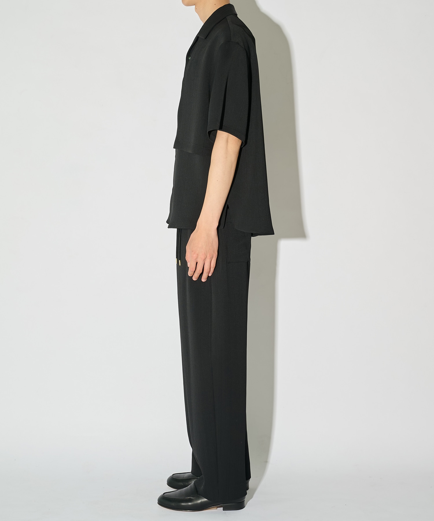 別注 Cord pique Asymmetrical Short Sleeve Shirt CULLNI