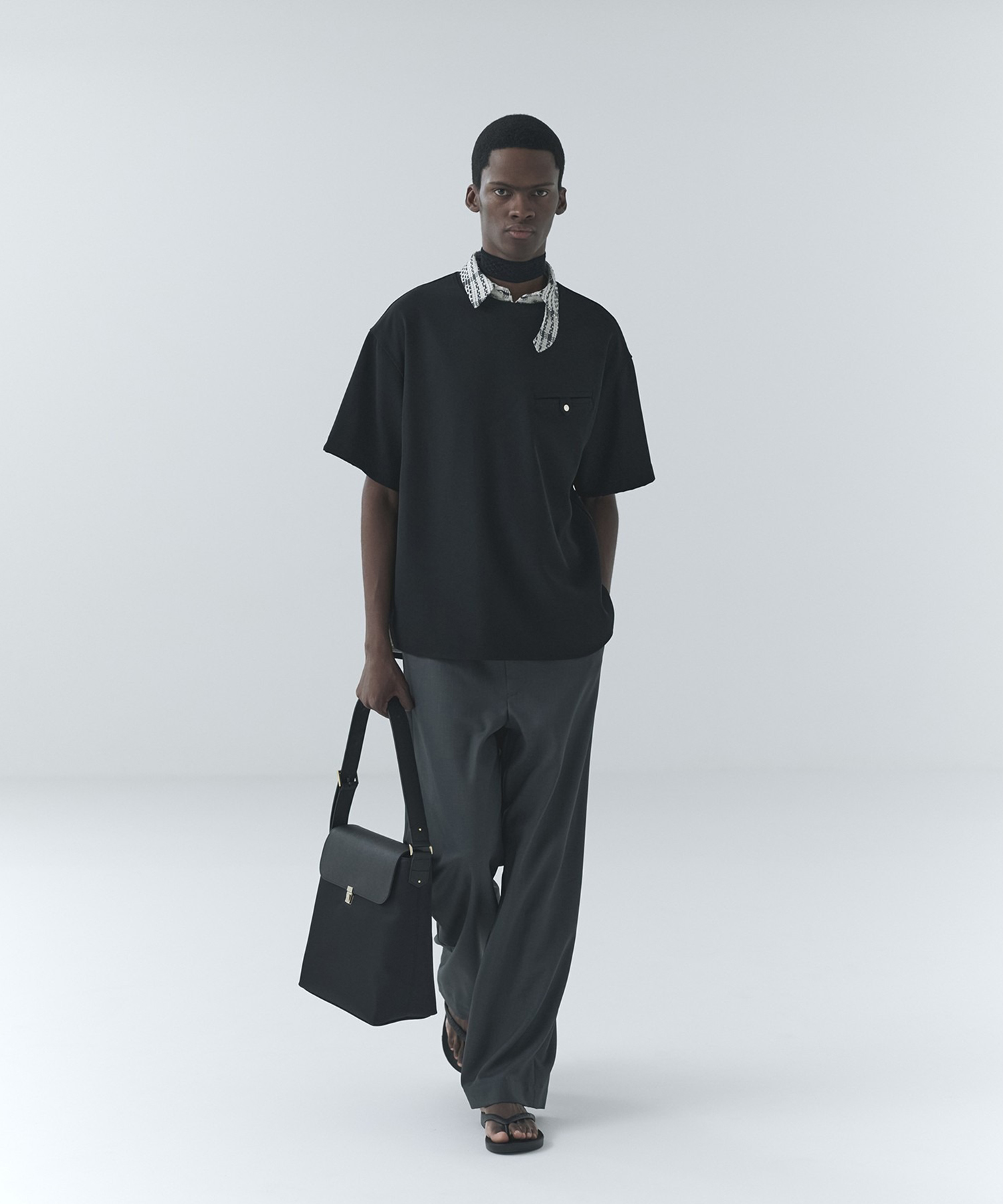 Dry Twill Button-Tab Pocket Short Sleeve Pullover CULLNI