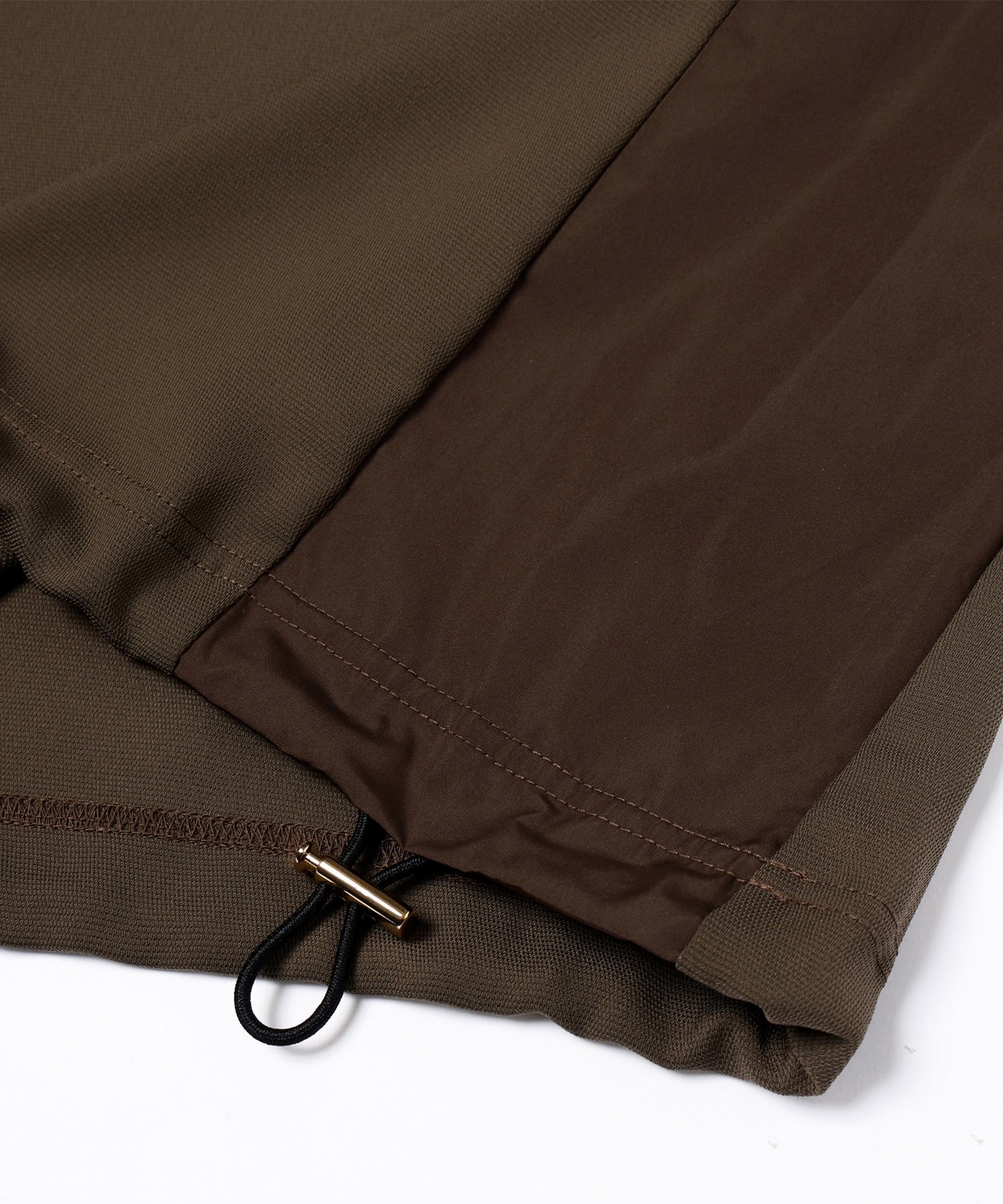 Dry Stretch Cloth Contrast Panel Short Sleeve Pullover CULLNI