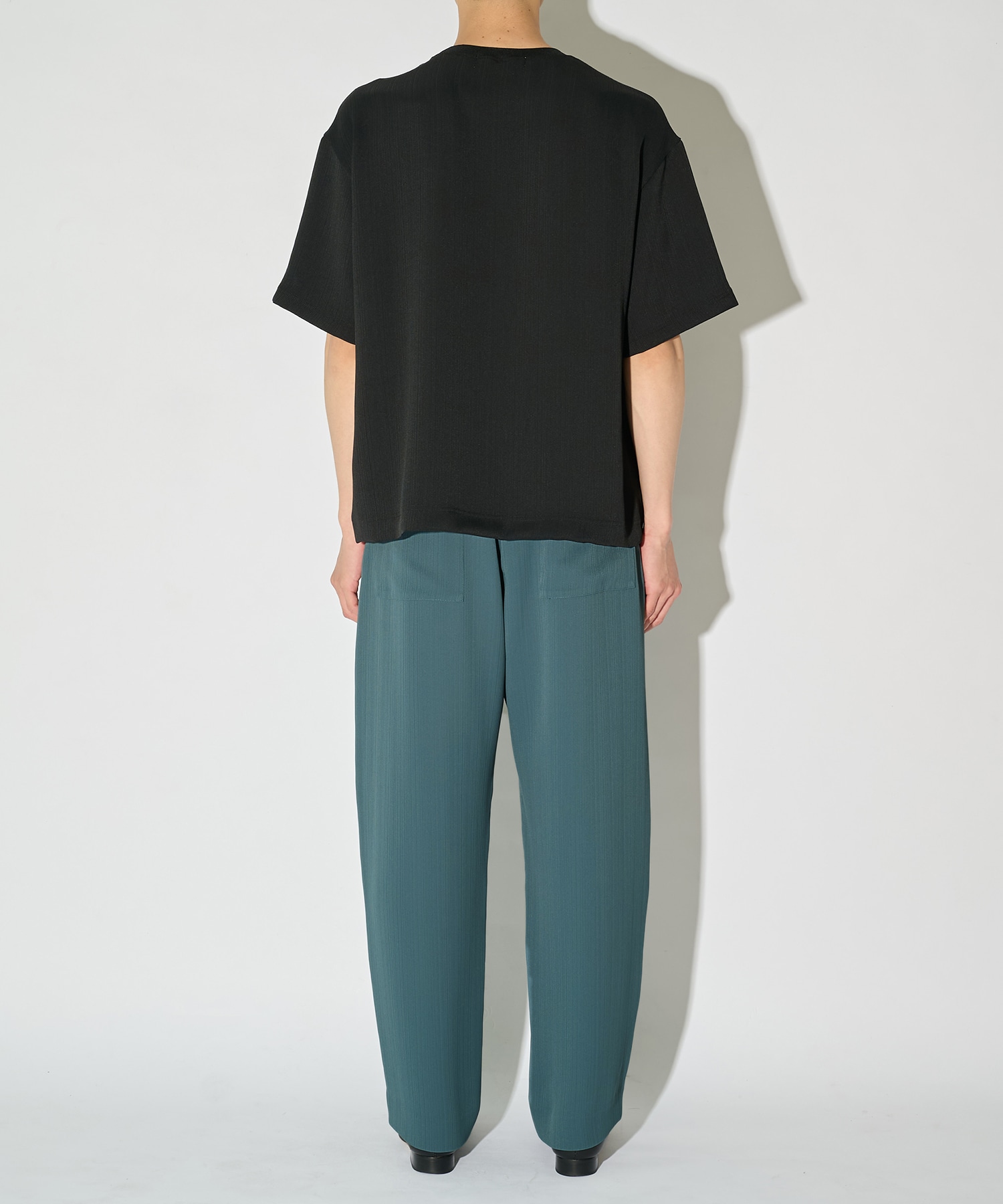 別注 Cord pique Leather Patch Short Sleeve Pullover CULLNI