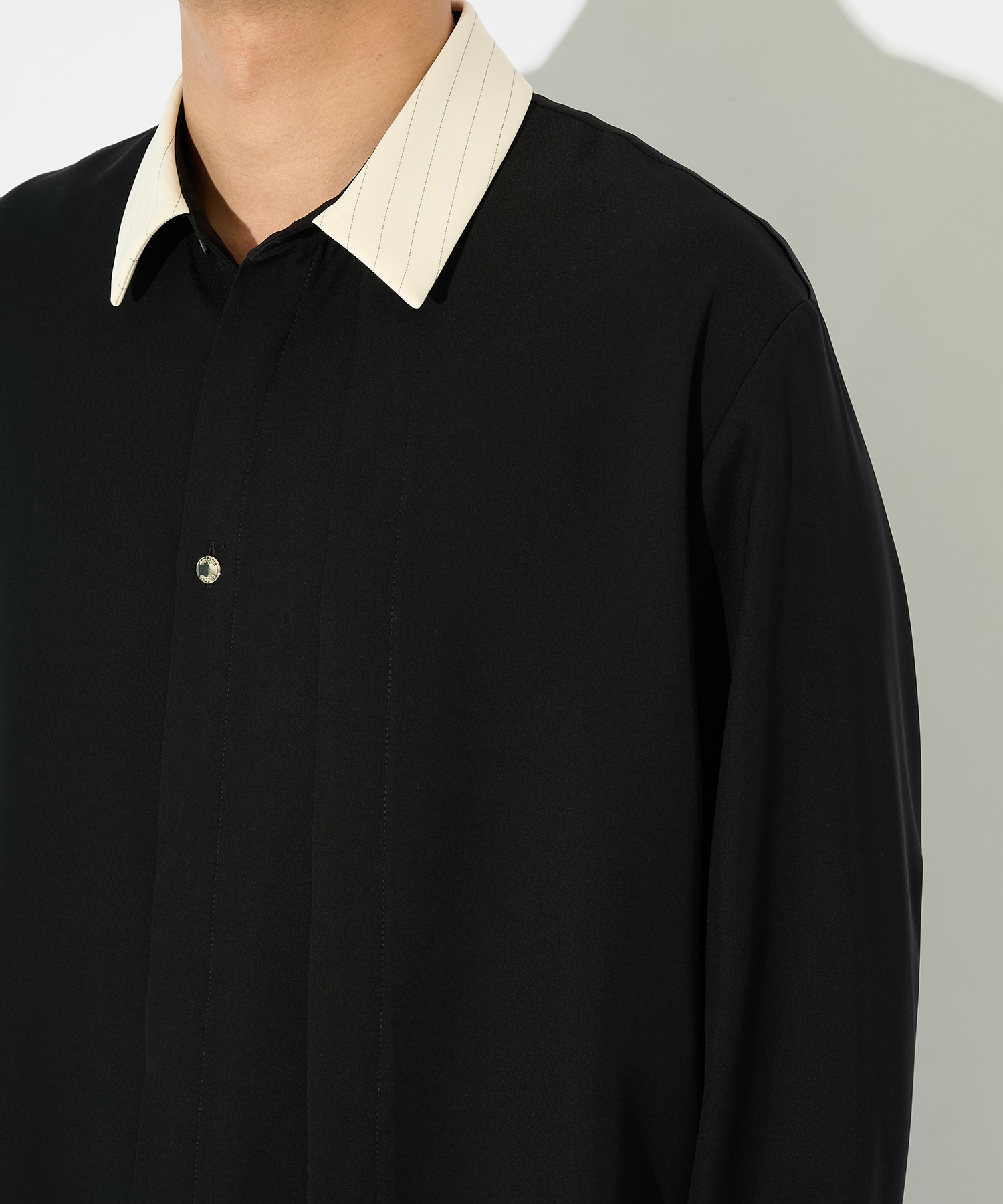 Double Satin Asymmetrical Layered Shirt CULLNI