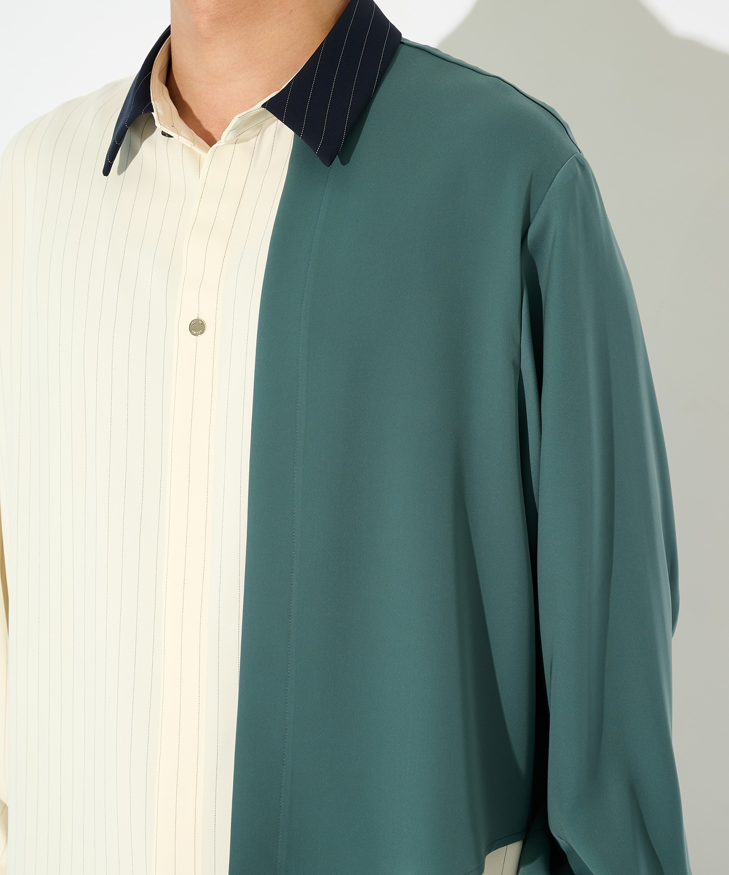 Double Satin Asymmetrical Layered Shirt CULLNI