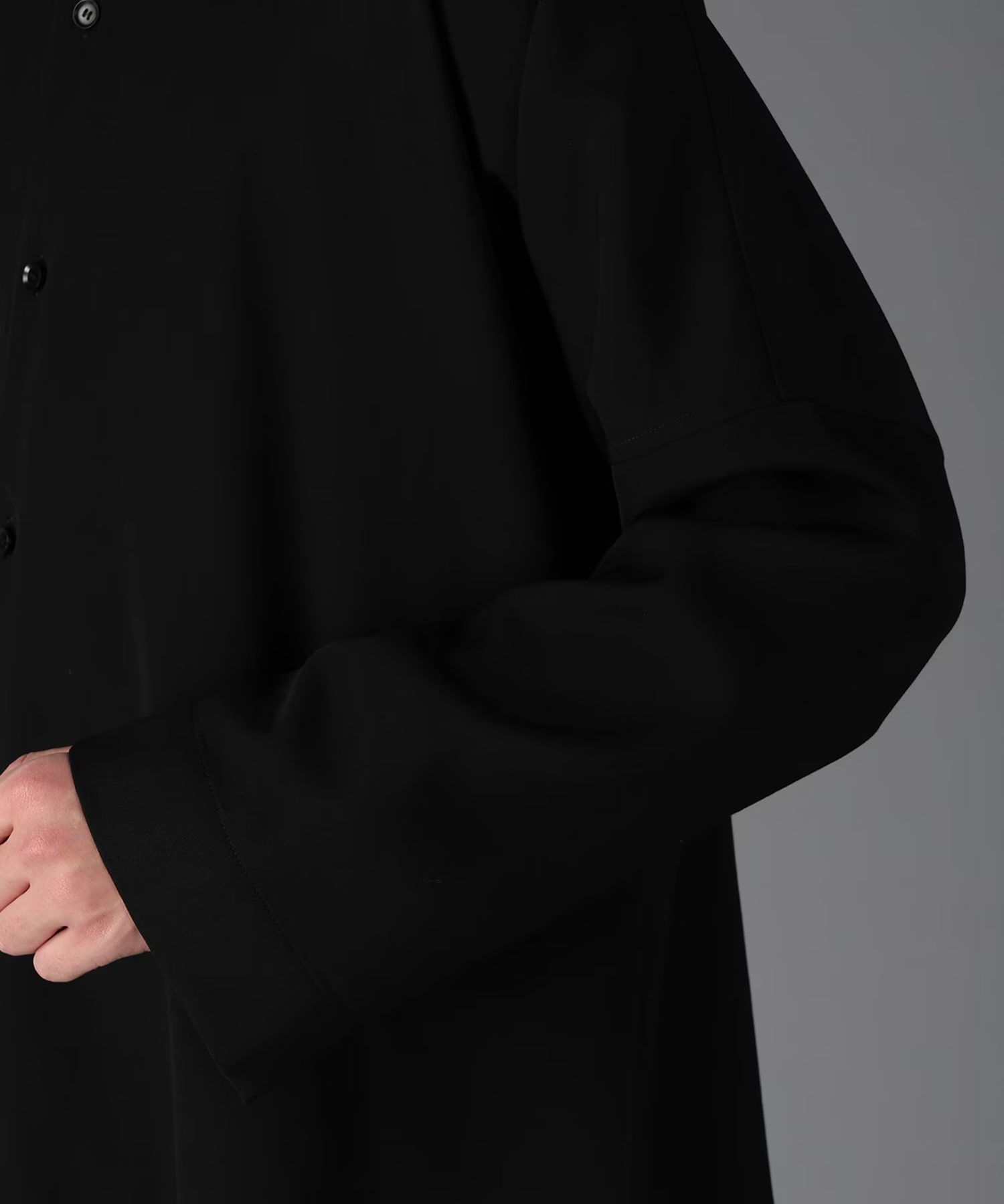 WOOL GABARDINE DOLMAN SHIRT GroundY
