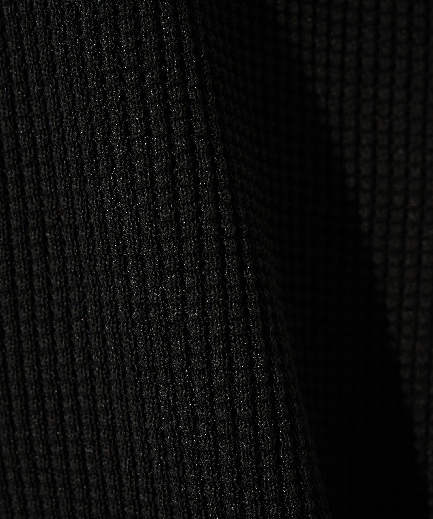 Organic Cotton Waffle Minimal Henley Neck Knit Pullover CULLNI
