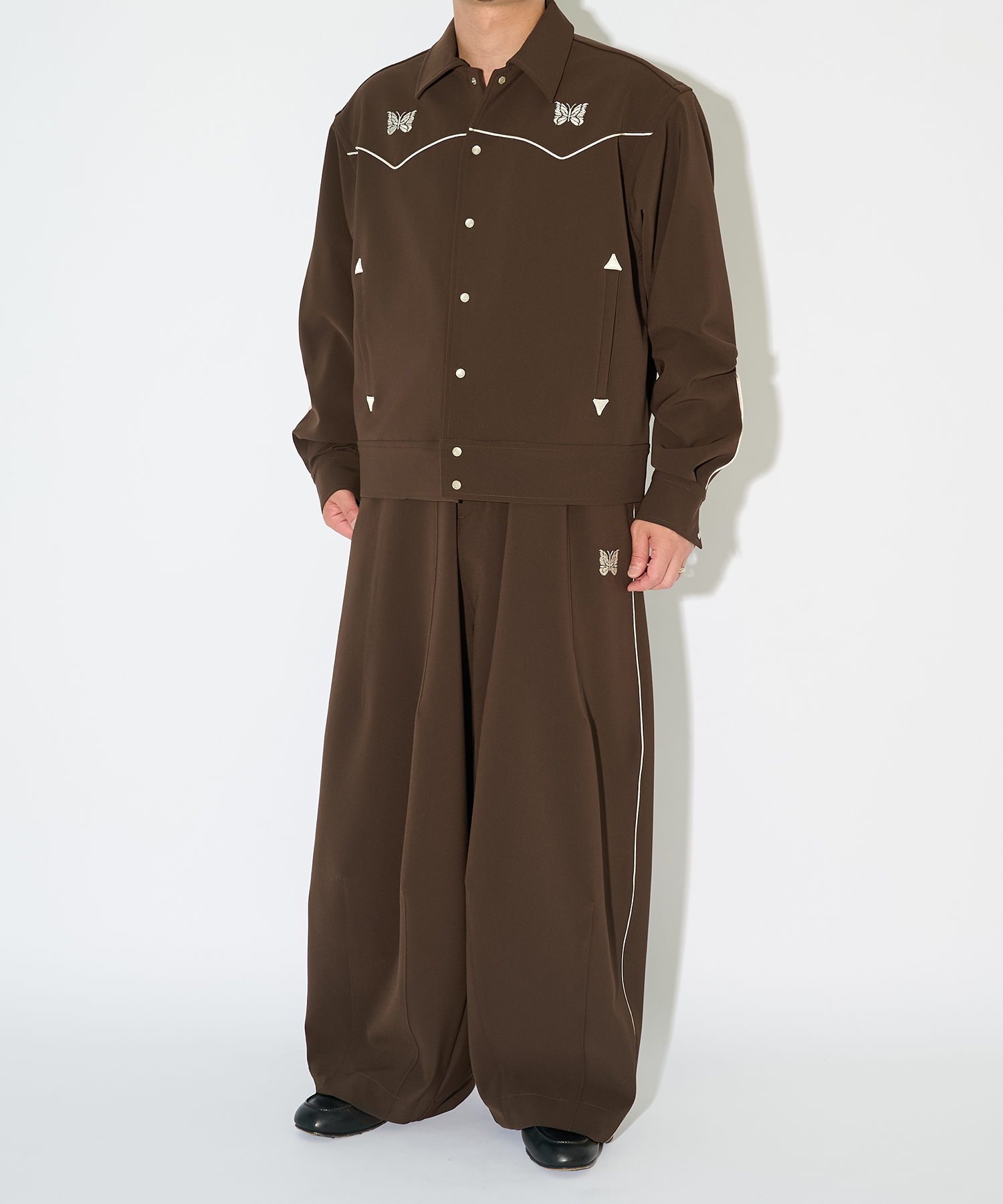 別注 Piping Cowboy H.D. Pant-Poly Double Cloth NEEDLES