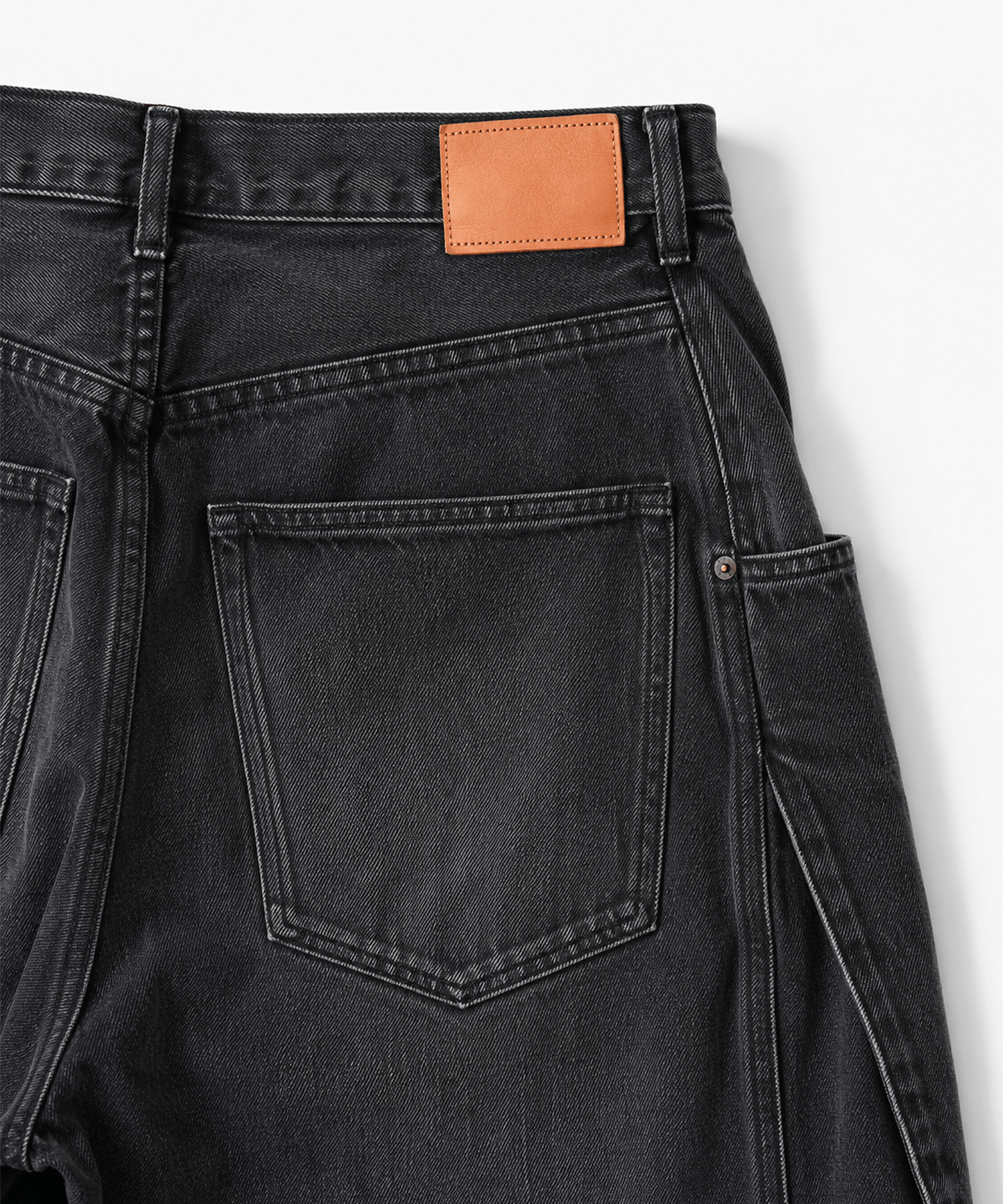 3D cutting denim pants KHOKI