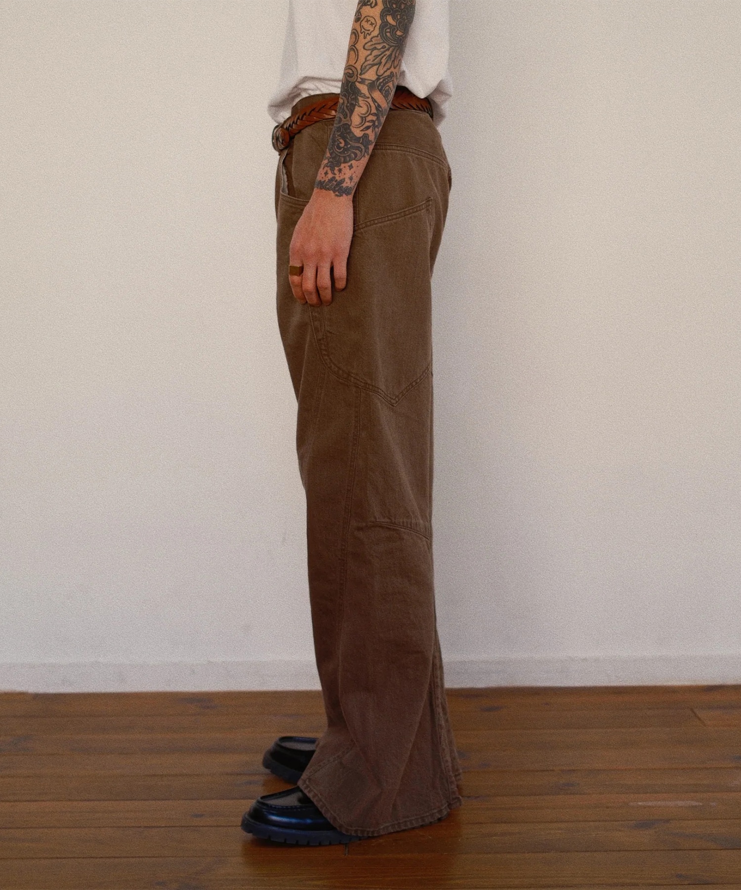3D cutting denim pants KHOKI