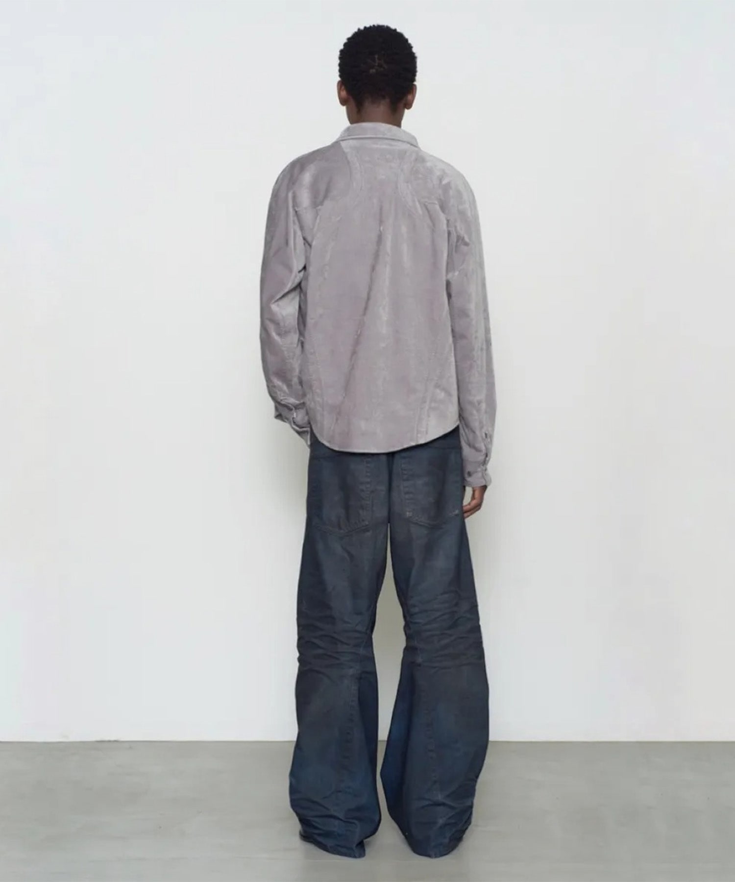 3D TWISTED WIDE LEG JEANS NVRFRGT