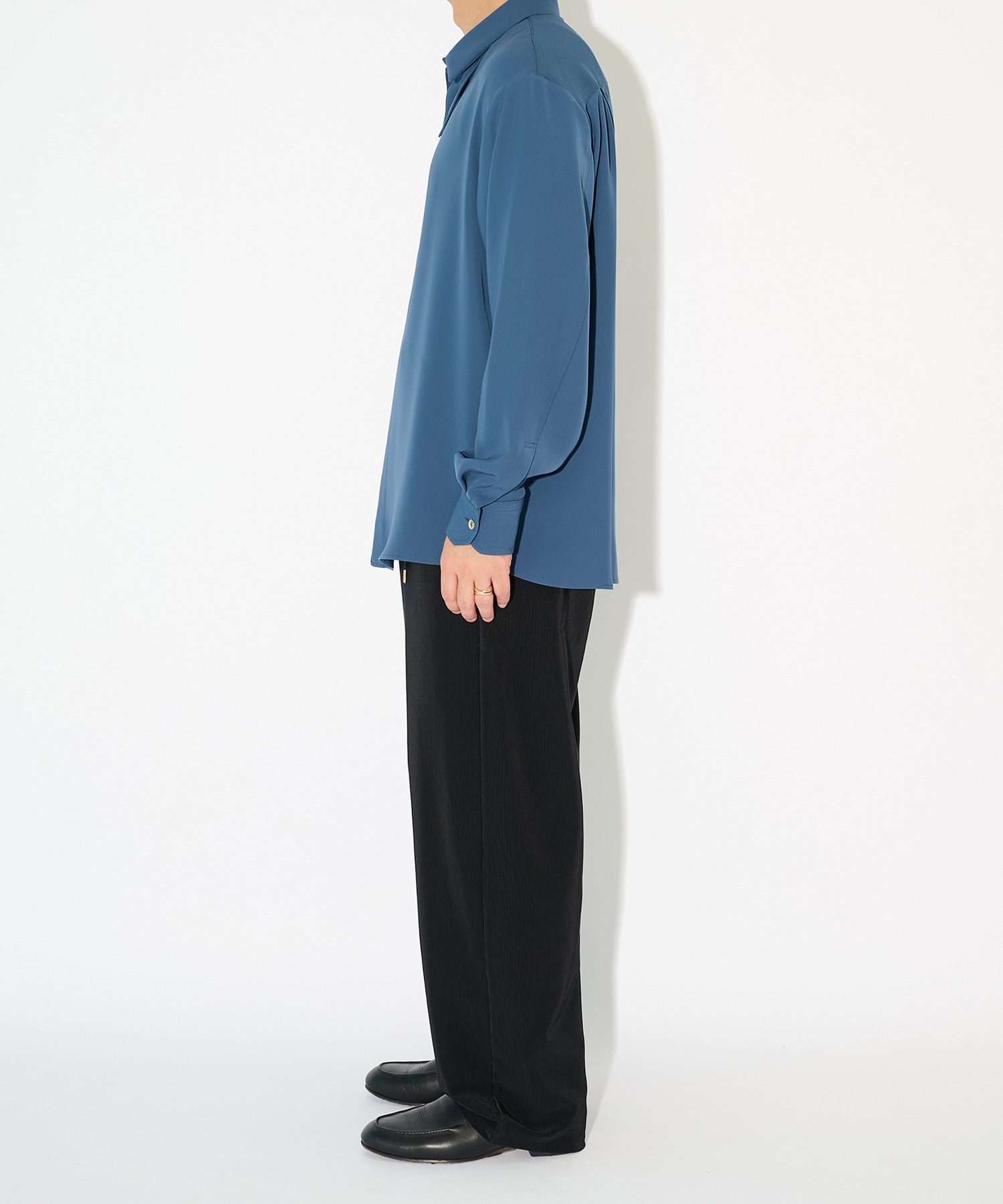 Stretch Fiber Cord Pique Drawstring Wide Pants CULLNI