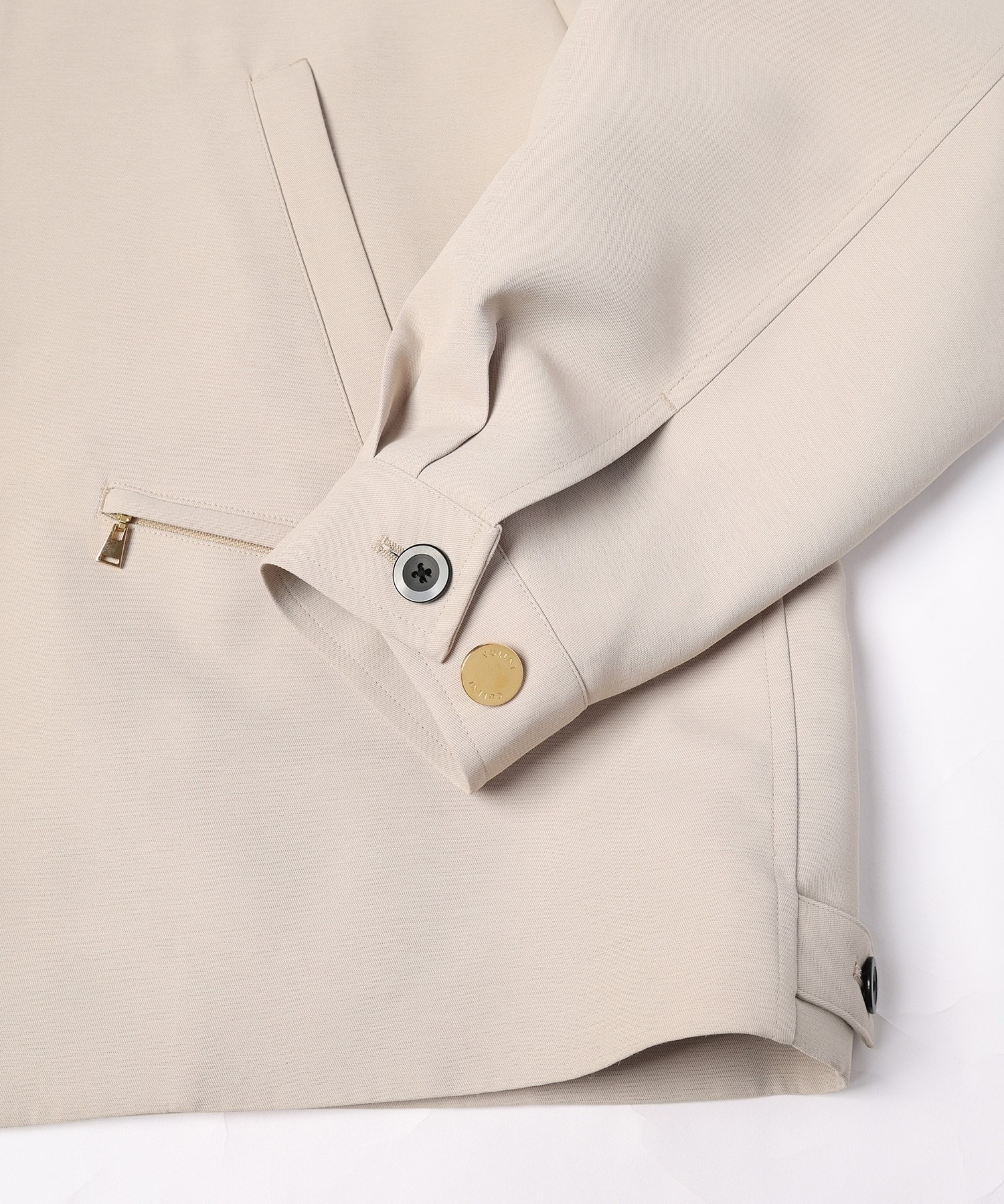 Structuerd Twill Double Cloth Leather Collar Blouson CULLNI