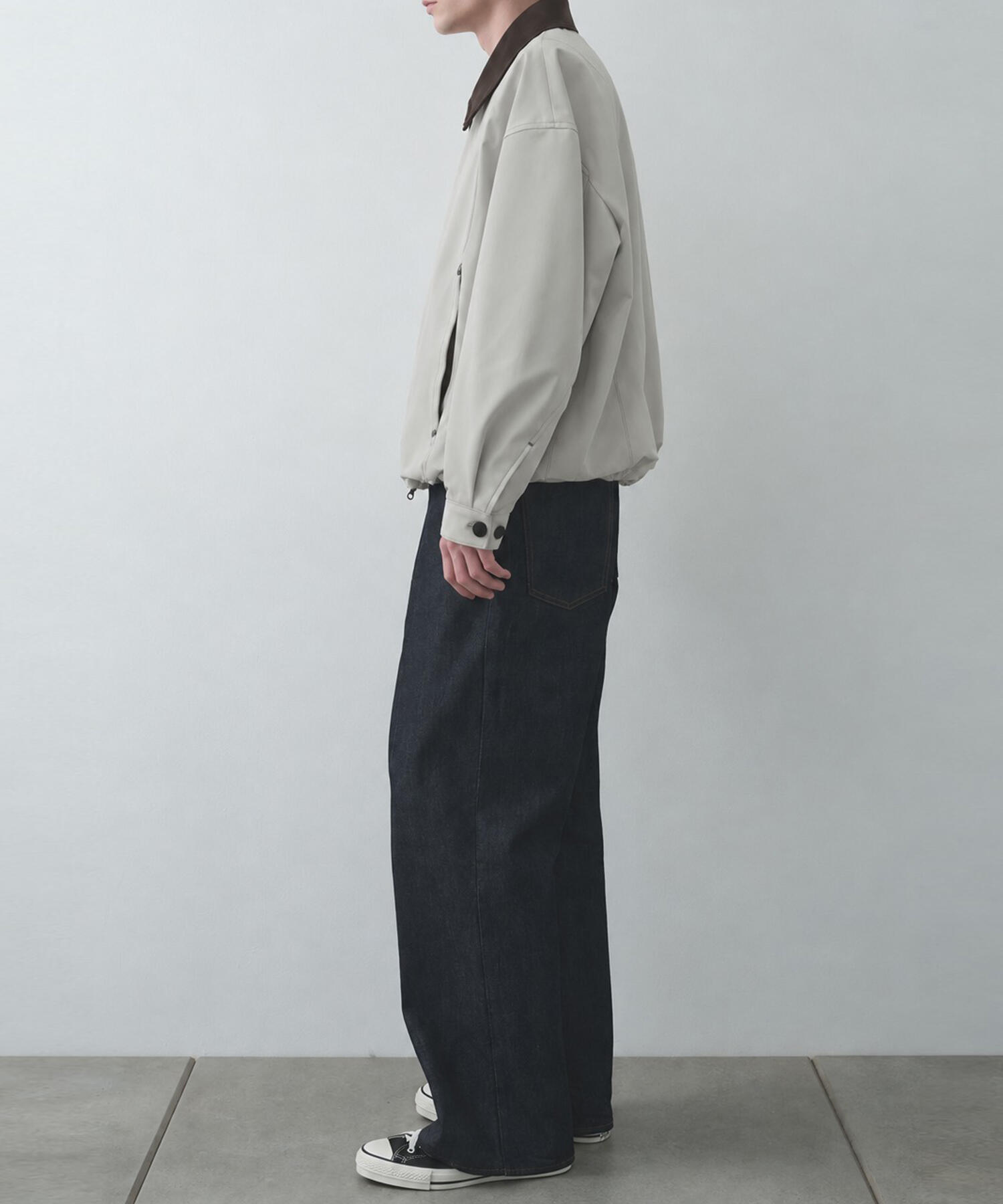Leather collar Balloon Blouson STUDIOUS