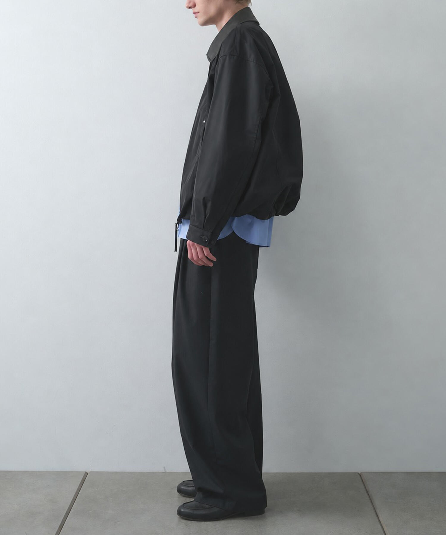 Leather collar Balloon Blouson STUDIOUS