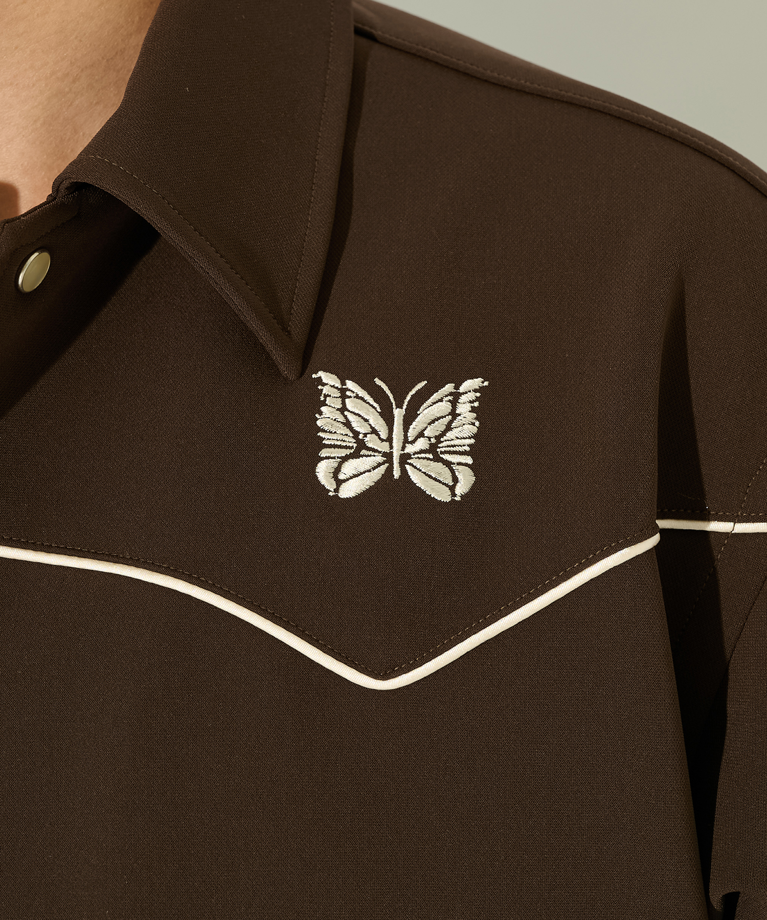 別注 Piping Cowboy Jacket-Poly Double Cloth NEEDLES