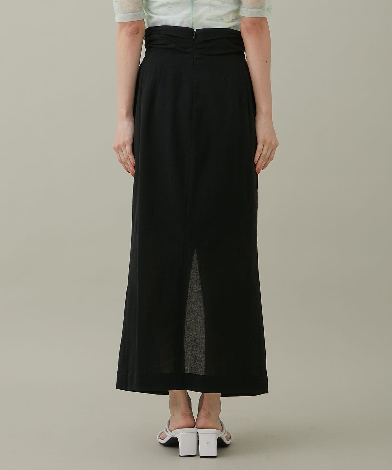 クレープホールハイウエストスカート(1 BLACK): Mame Kurogouchi