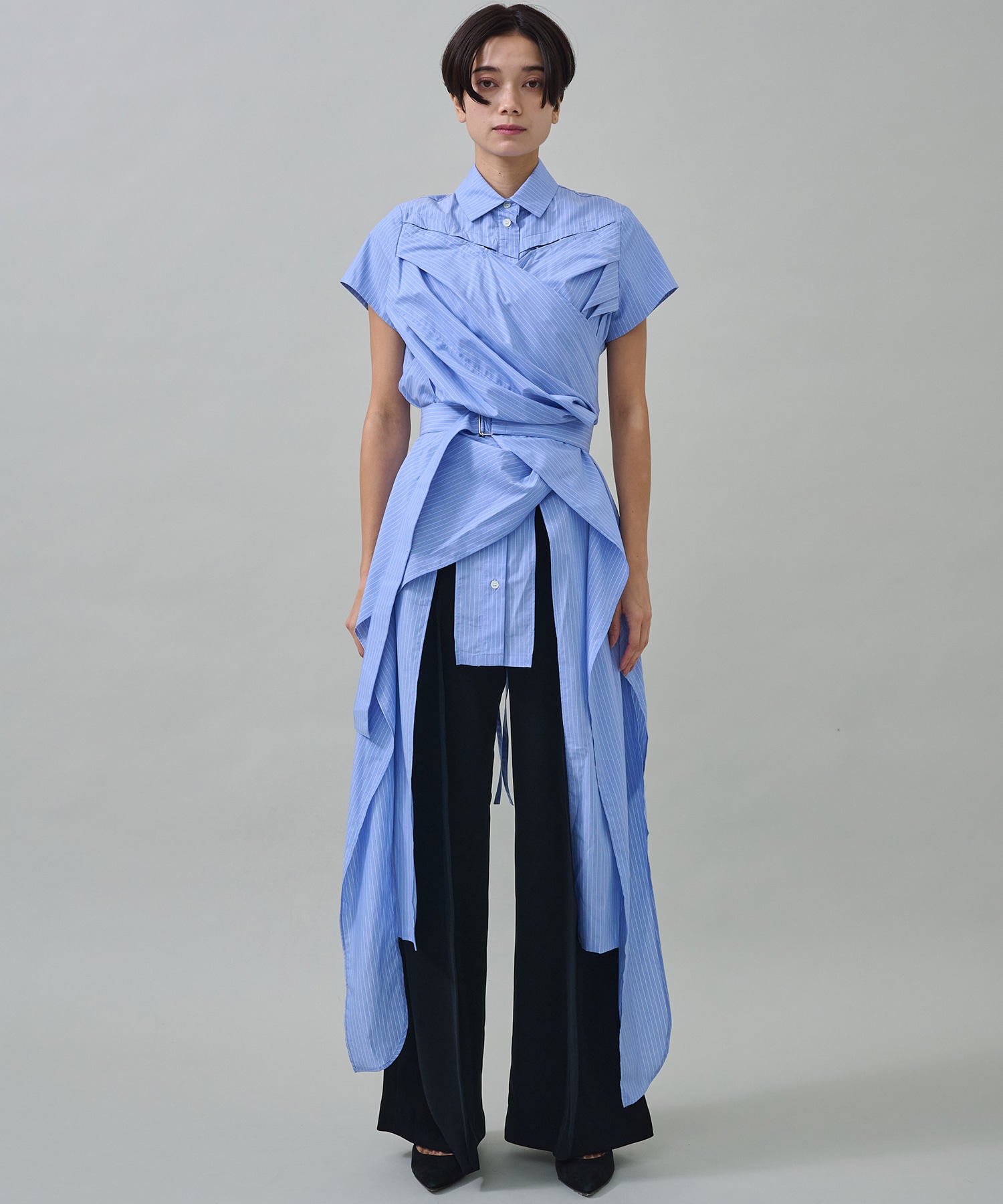 Casha-coeur shirts(FREE BLUE): AKIKOAOKI: WOMENS｜ STUDIOUS ONLINE