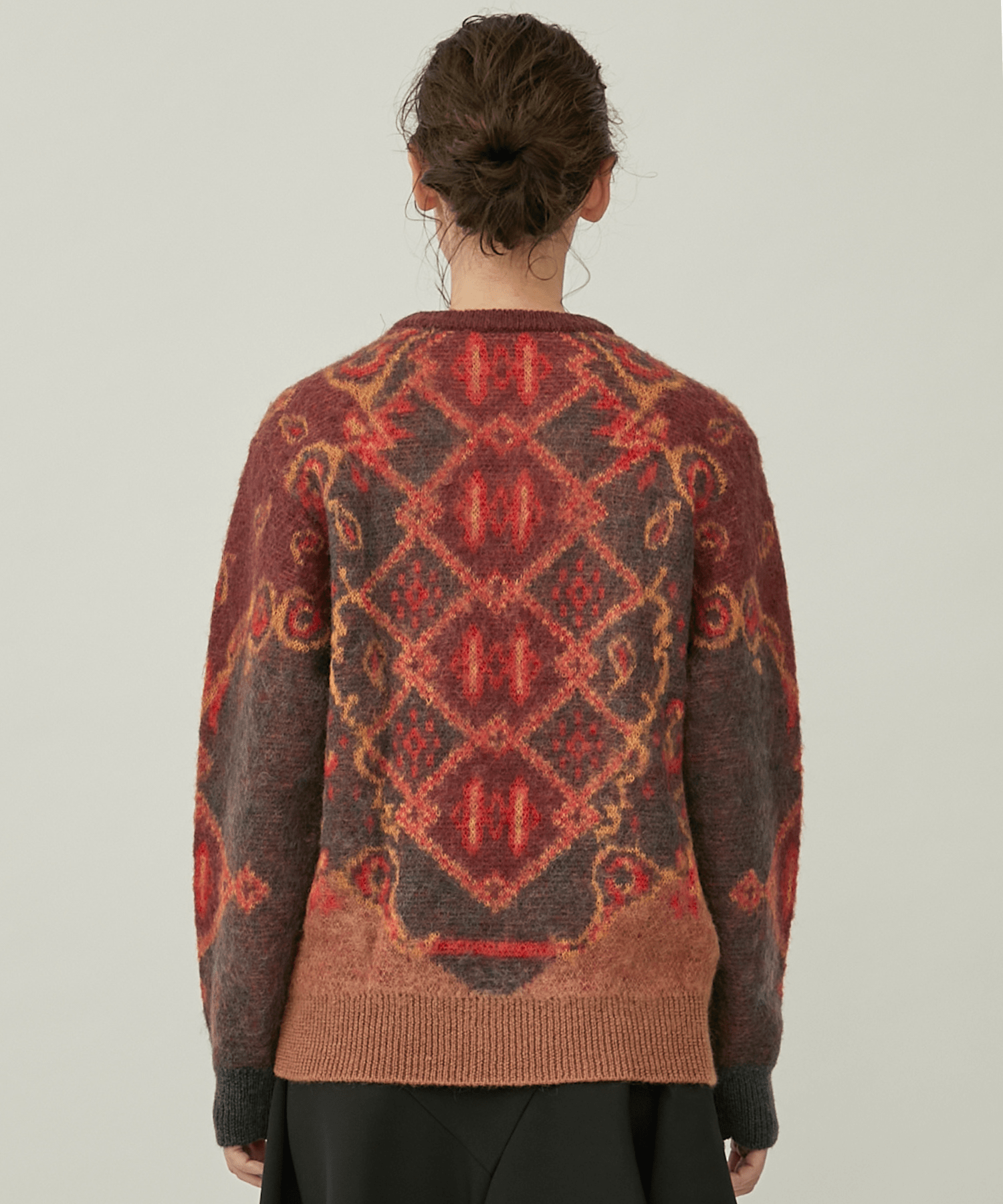jacquard knit pullover with rhinestones – 10corsocomo