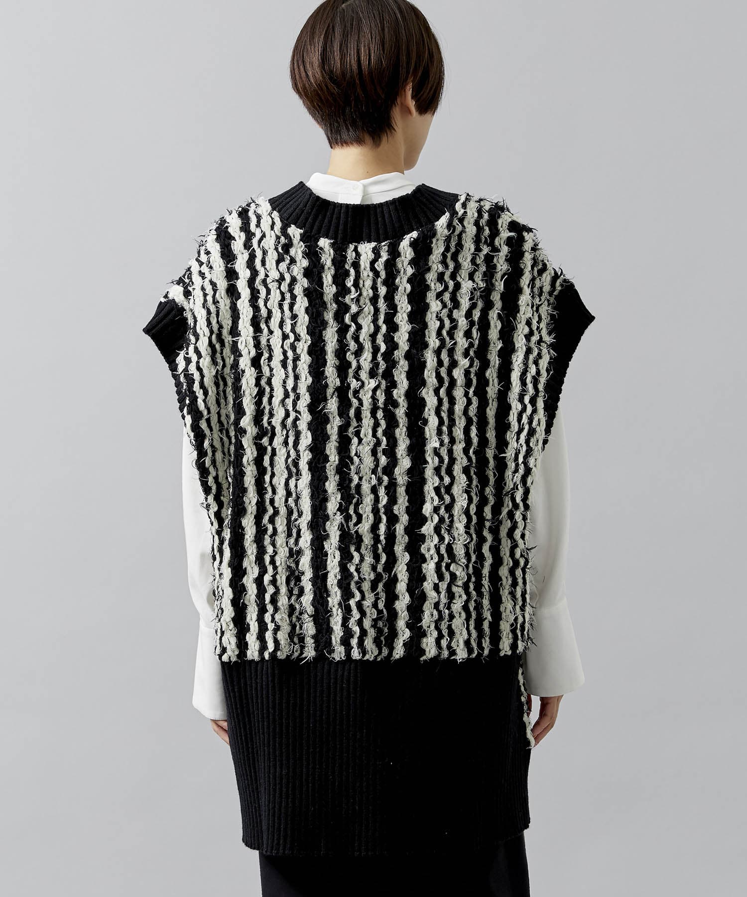 正規販売店】 rito structure INLAY KNIT VEST abelskov.dk