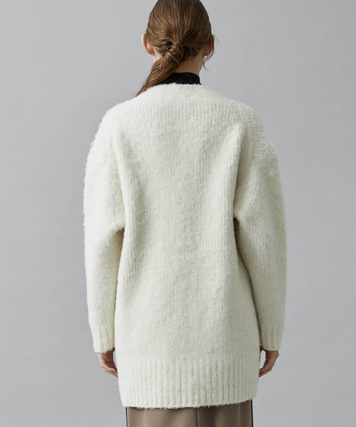 Brushed alpacas cardigan(0 OFF WHITE): WRAPINKNOT: WOMENS