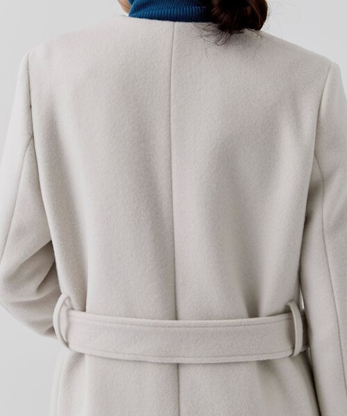 〈CITY〉SUPER120ベルトマークノーカラーコート CITY