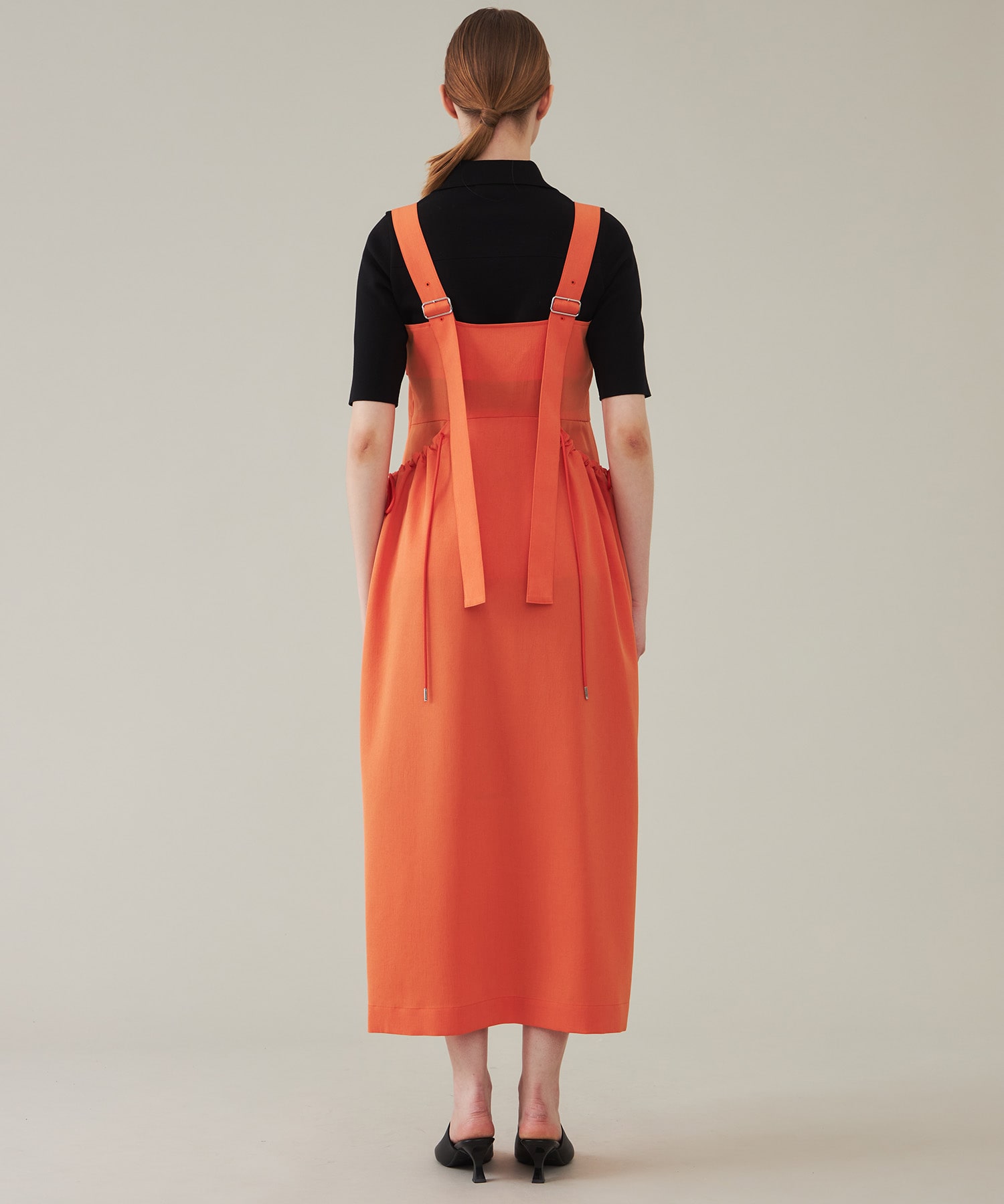 Gathered Hole Bare Dress UJOH