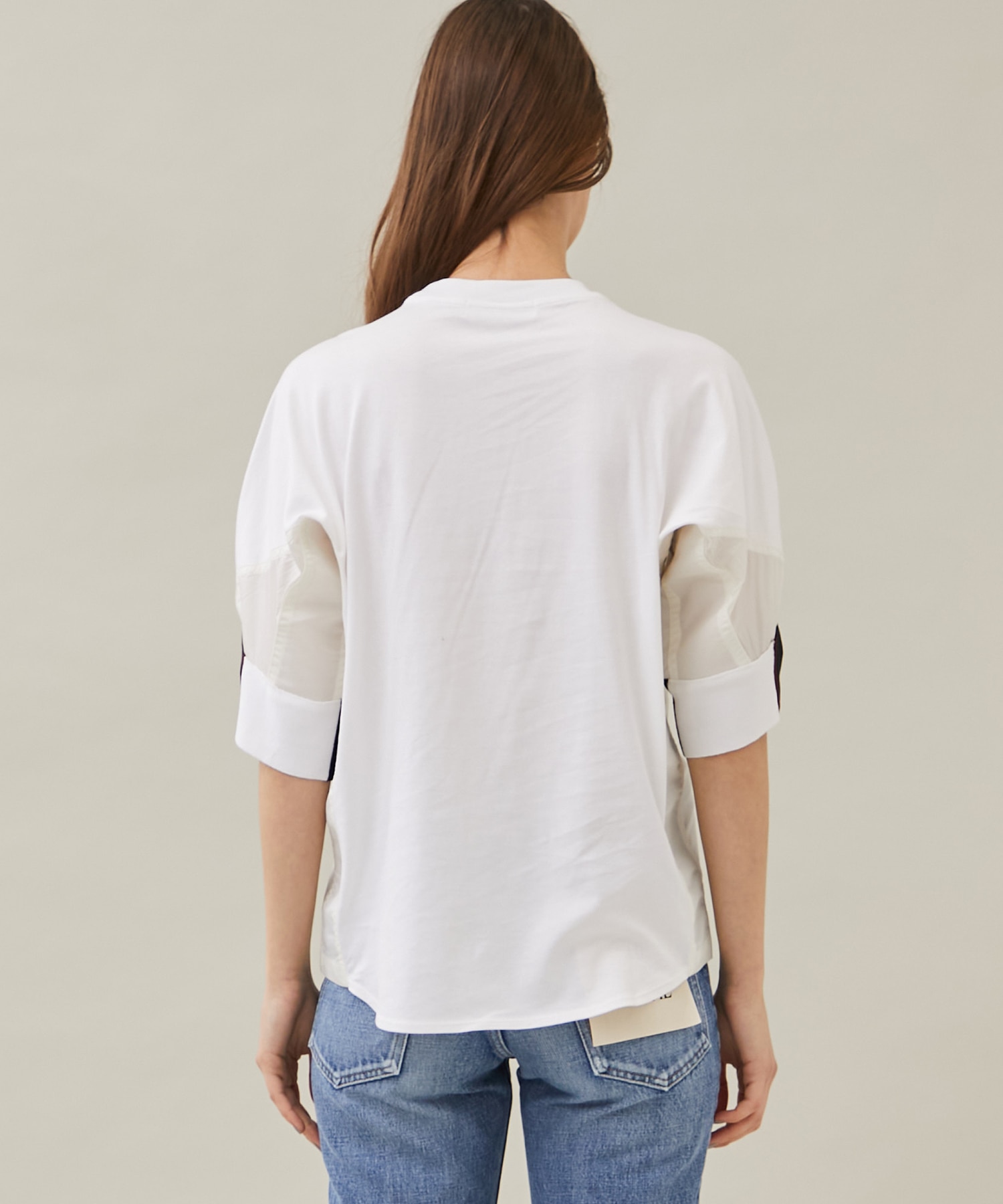 Cotton jersey T-shirt(S WHITE): TOGA PULLA: WOMENS｜ STUDIOUS