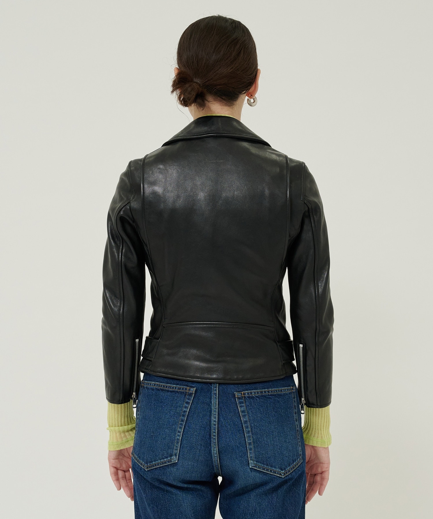 vintage leather THE /a riders jacket(S BLACK): beautiful people 