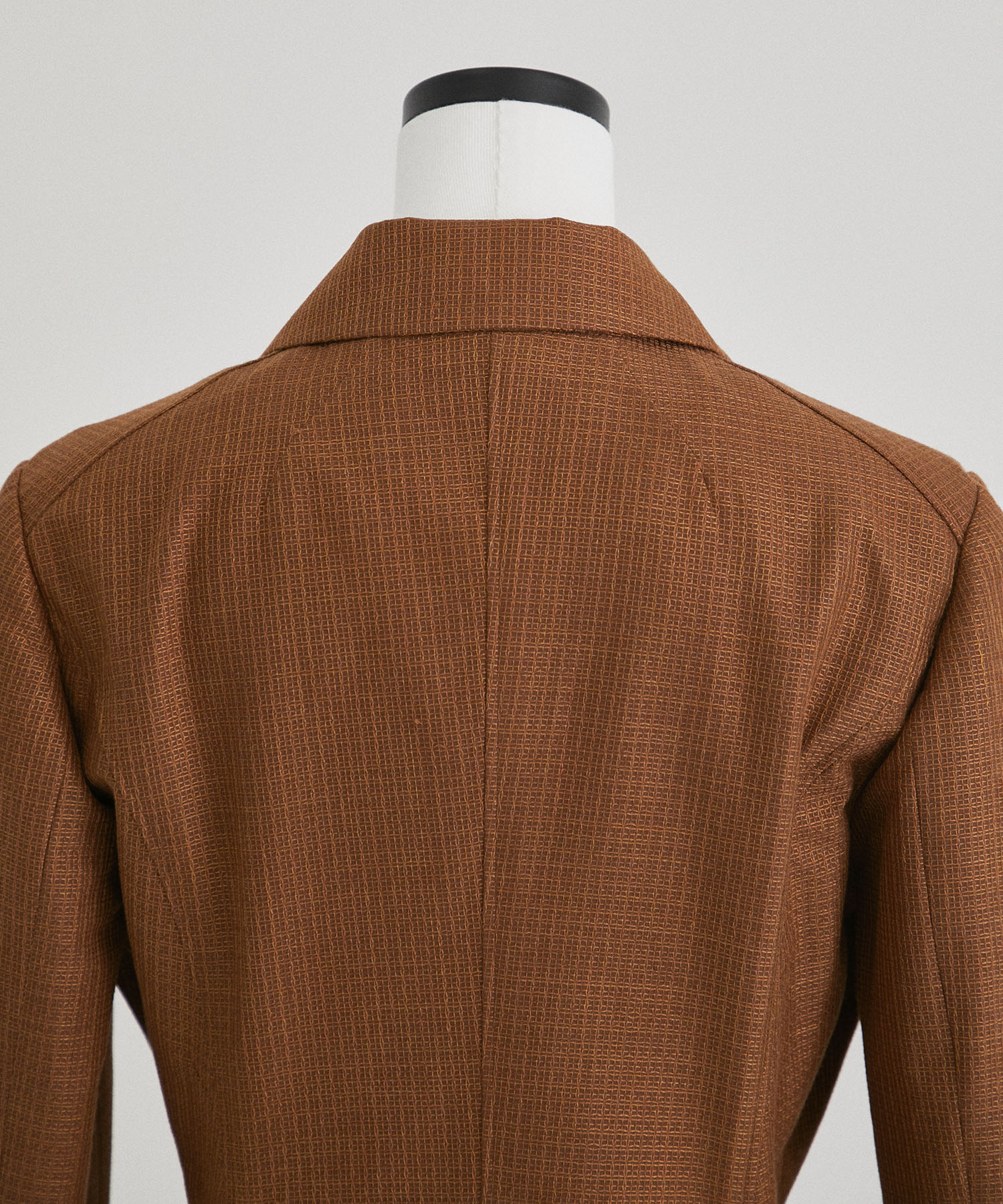 Geometric Silk Cotton Jacquard Double Beasted Jacket Mame Kurogouchi