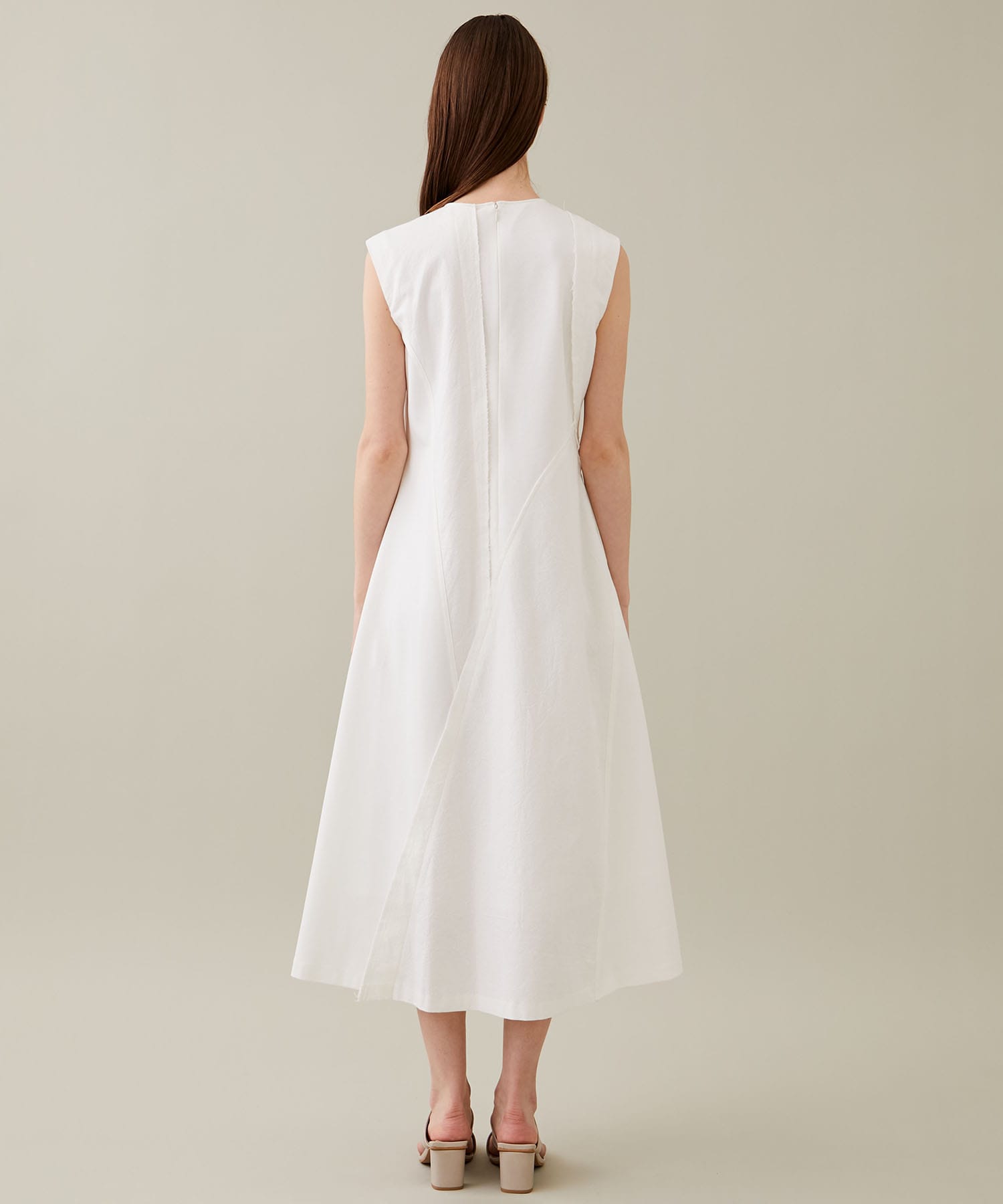 Iris combi tex jersey dress OW(1 OFF WHITE): AKIRANAKA: WOMENS