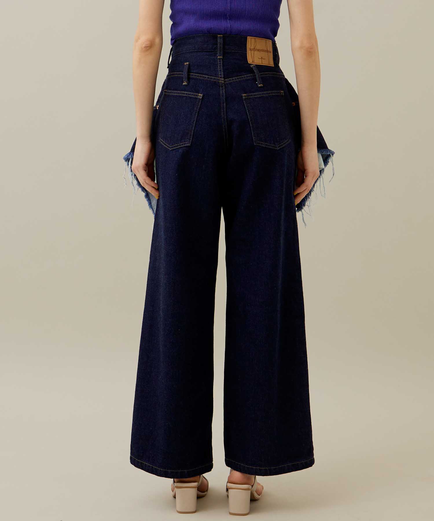 LAYERED DENIM PANTS(M BLUE): kotohayokozawa: WOMENS｜ STUDIOUS