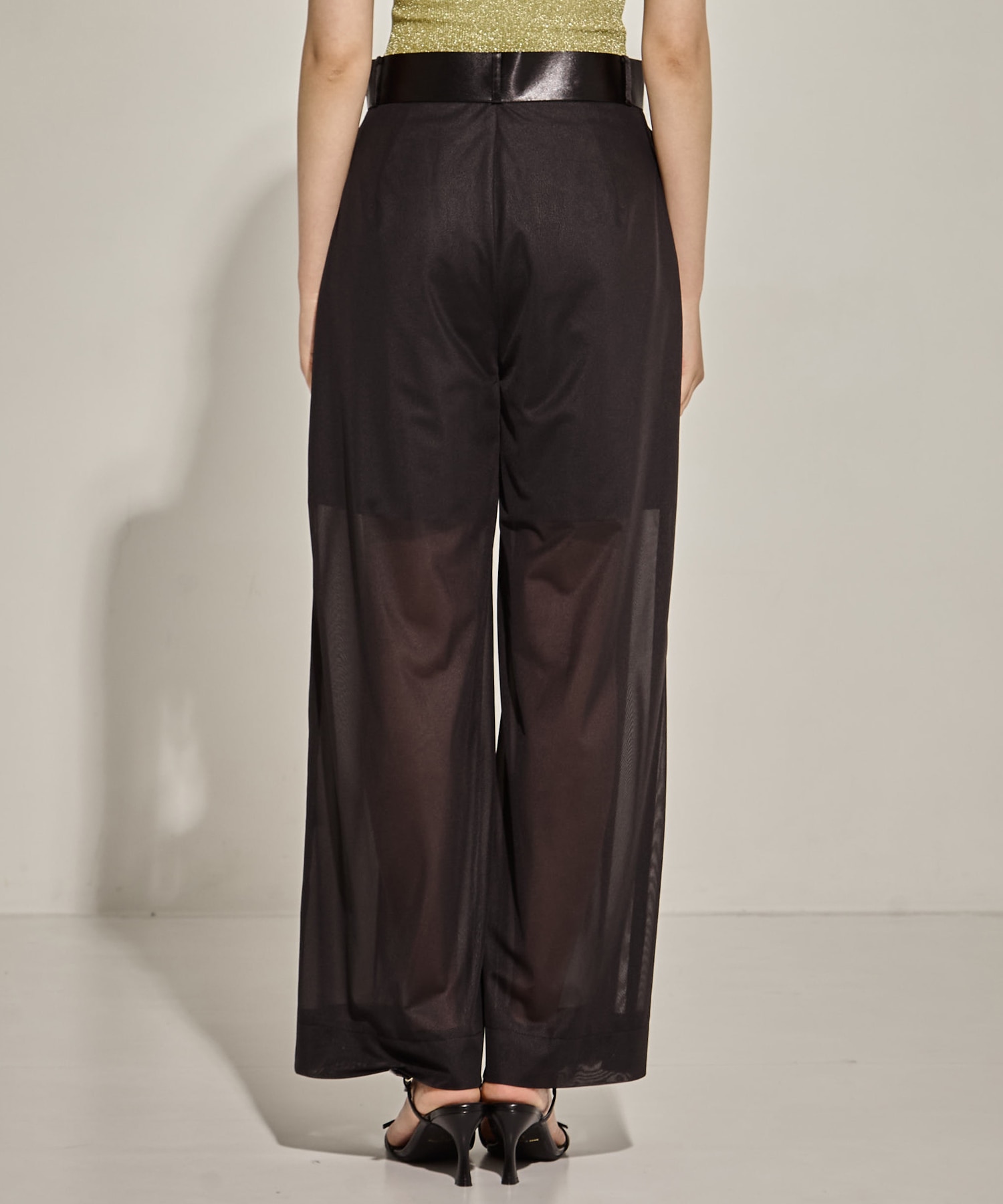 Leather Like Sheer Pants STUDIOUS