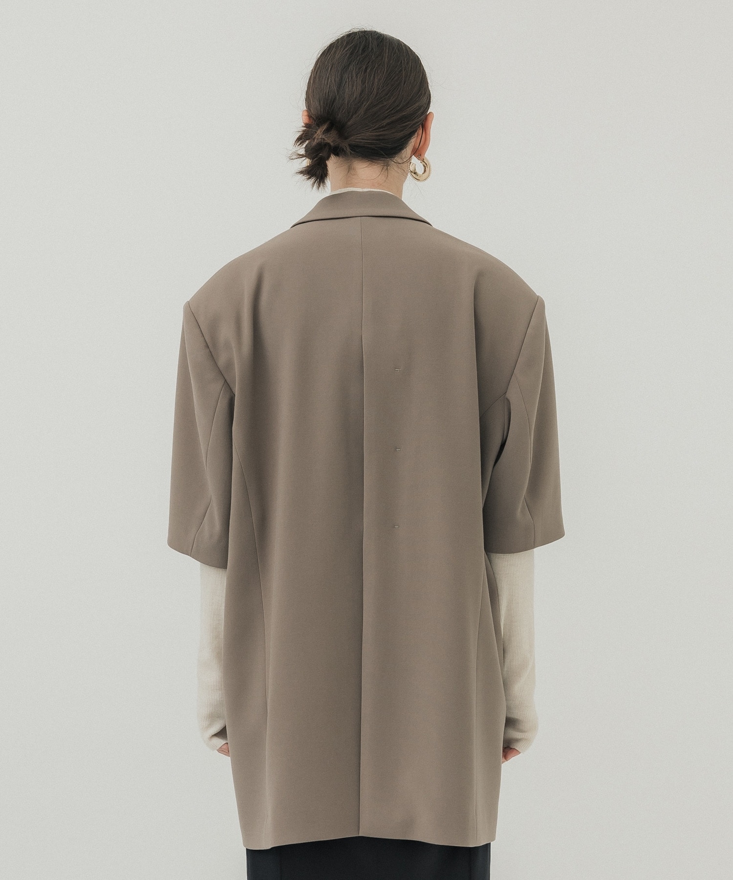 Half Sleeve Tailored Jacket(1 TAUPE): STUDIOUS: WOMENS｜ STUDIOUS
