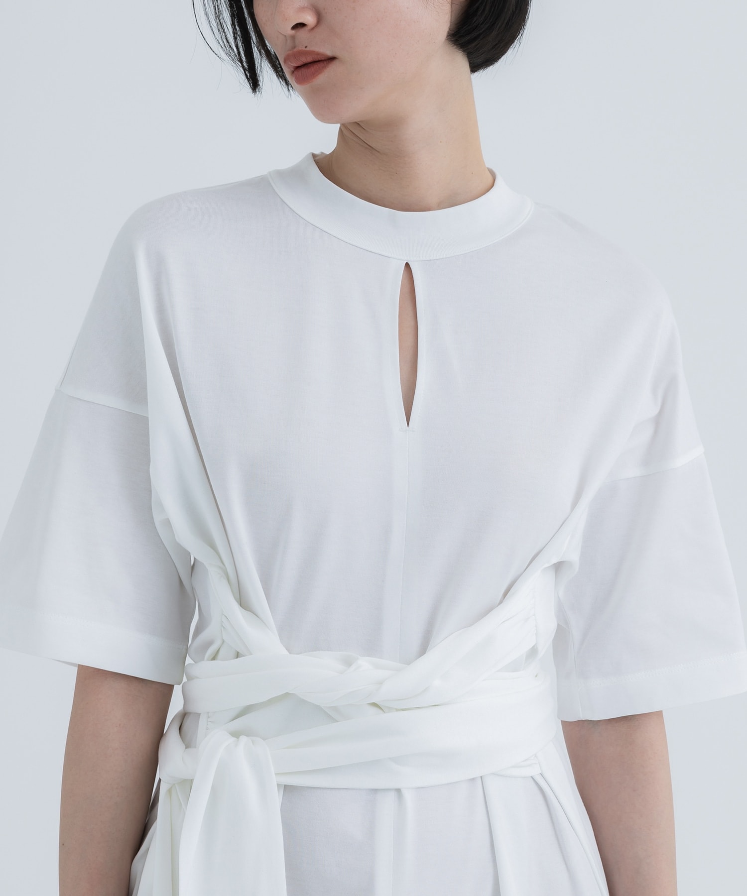 Suvin Cotton Jersey Dress(1 WHITE): Mame Kurogouchi: WOMENS ...