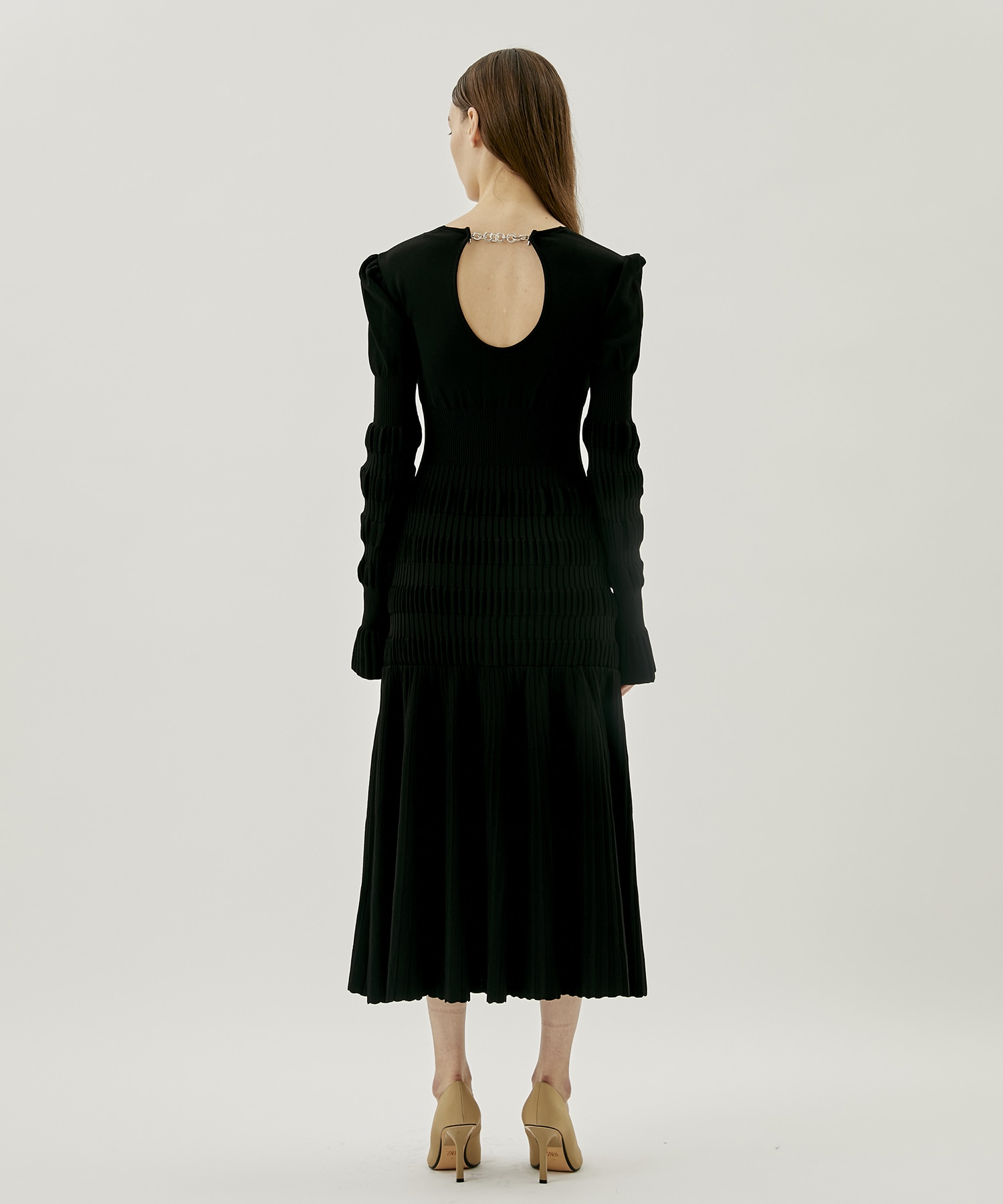 STRIPE KNIT MIDI DRESS(1 BLACK): FETICO: WOMENS｜ STUDIOUS ONLINE